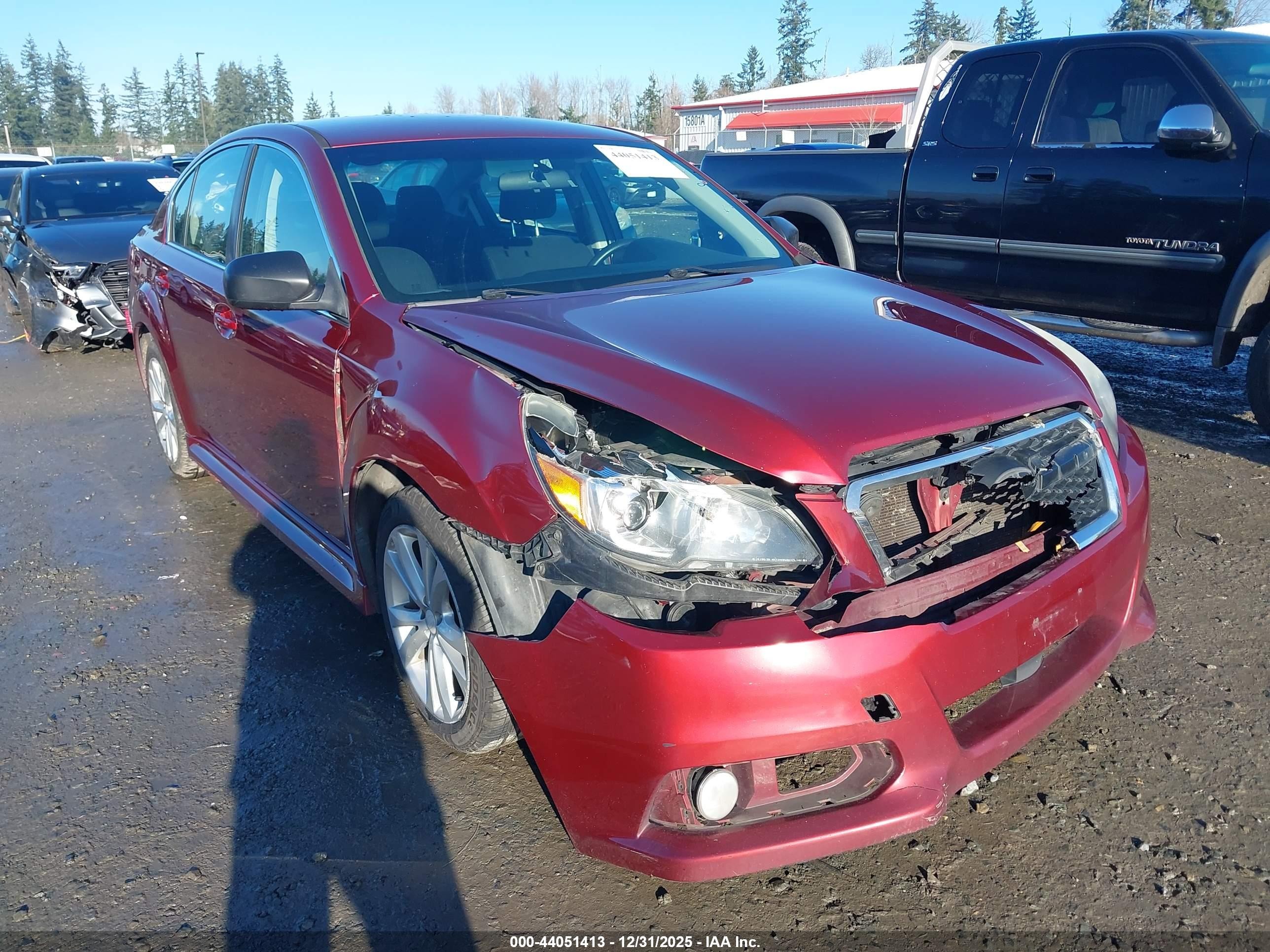 2014 Subaru Legacy 2.5i Red vin: 4S3BMBA69E3025027