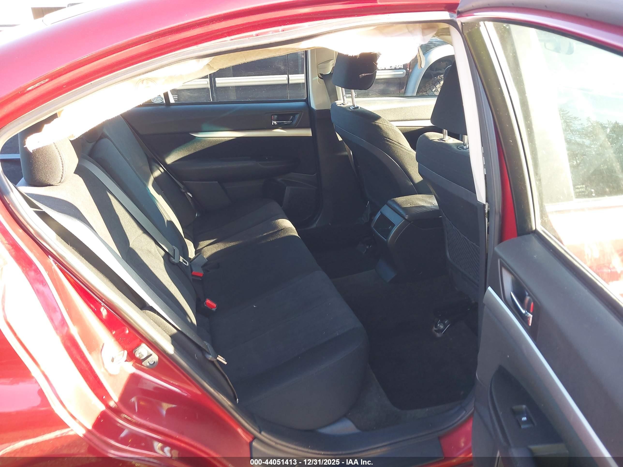 2014 Subaru Legacy 2.5i Red vin: 4S3BMBA69E3025027