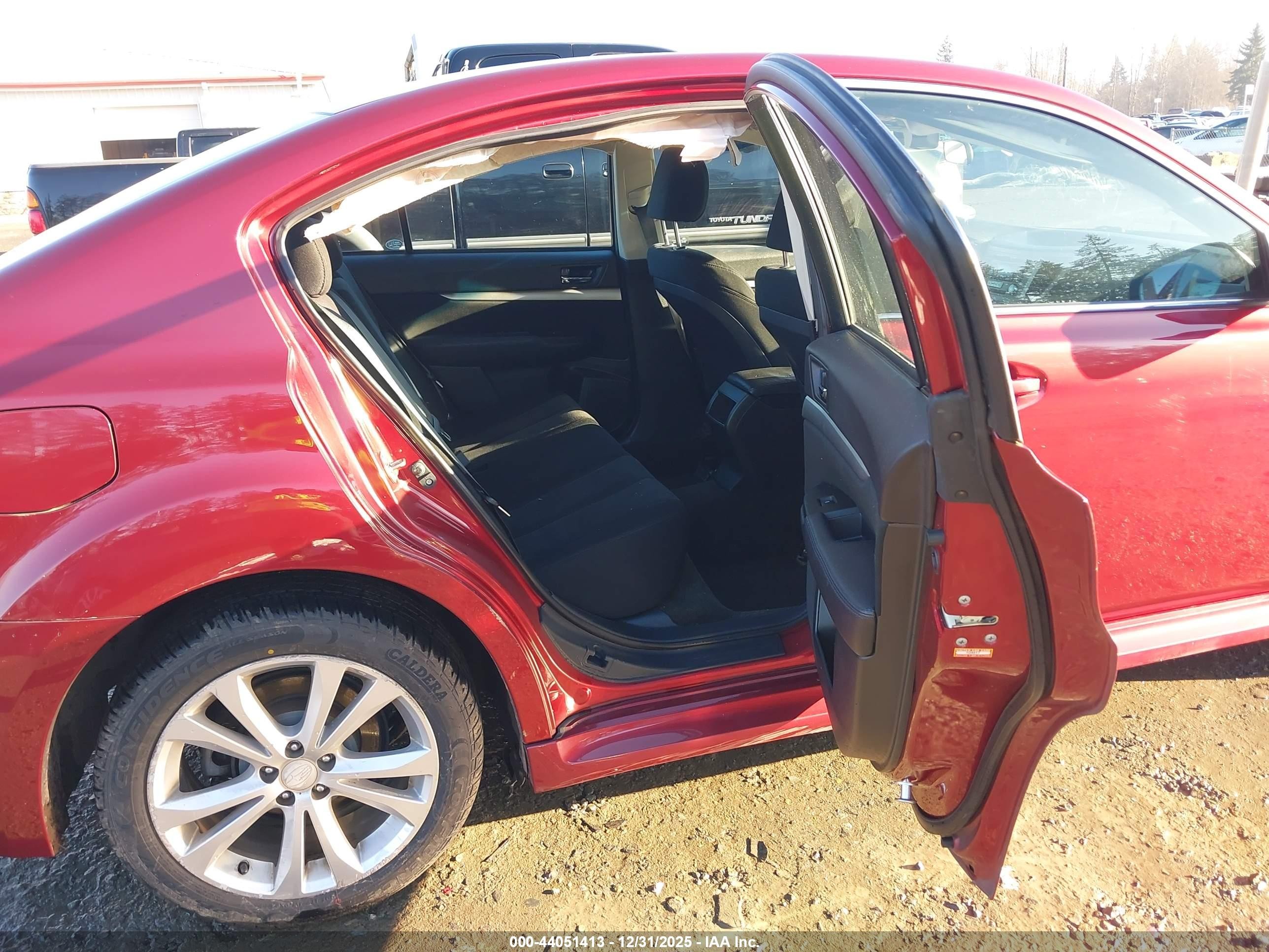 2014 Subaru Legacy 2.5i Red vin: 4S3BMBA69E3025027