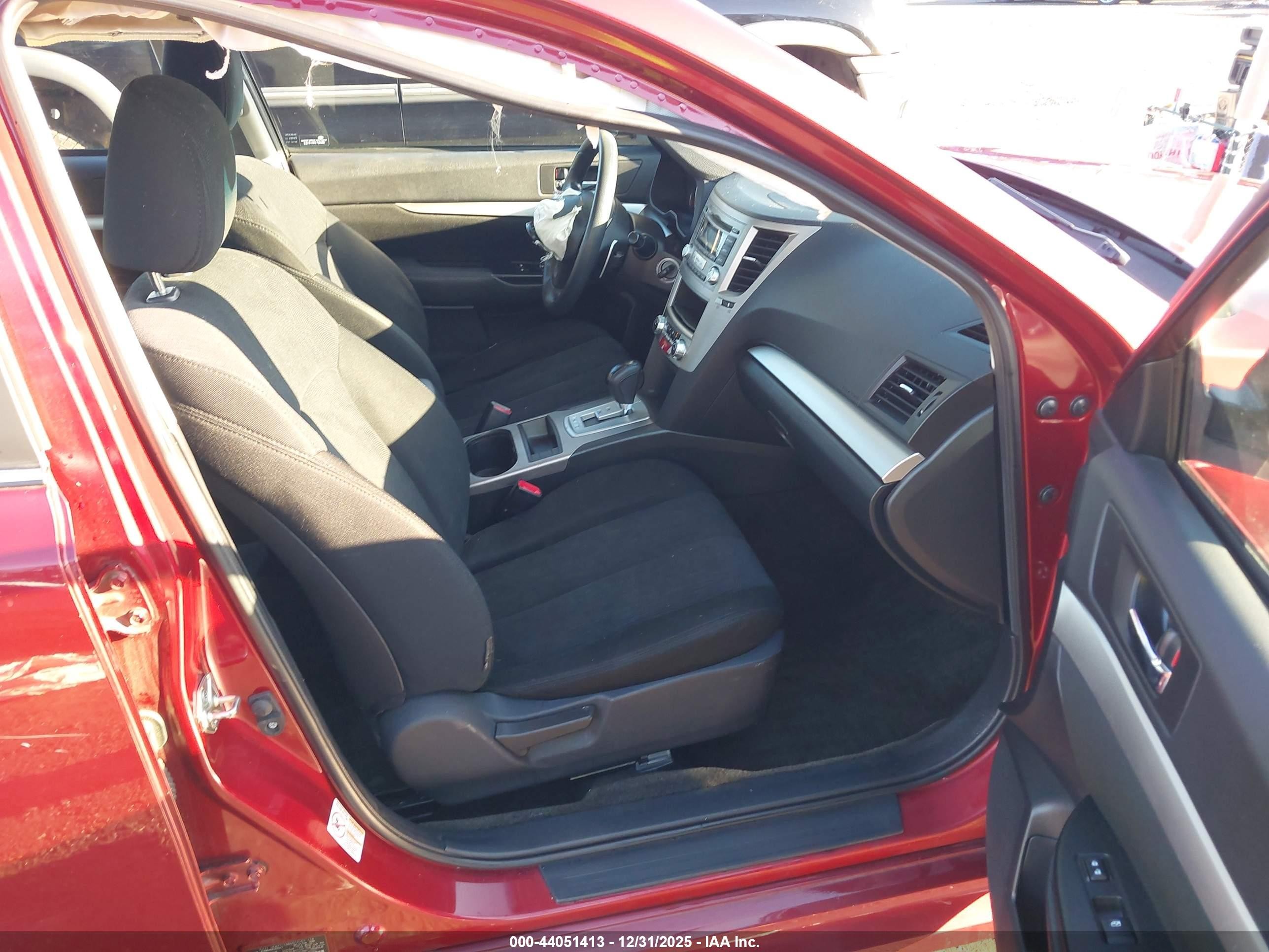 2014 Subaru Legacy 2.5i Red vin: 4S3BMBA69E3025027