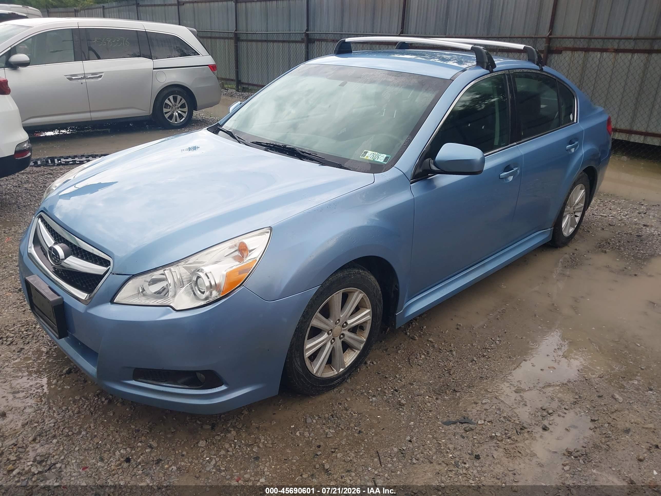 2012 Subaru Legacy 2.5i Blue vin: 4S3BMBA6XC3008184