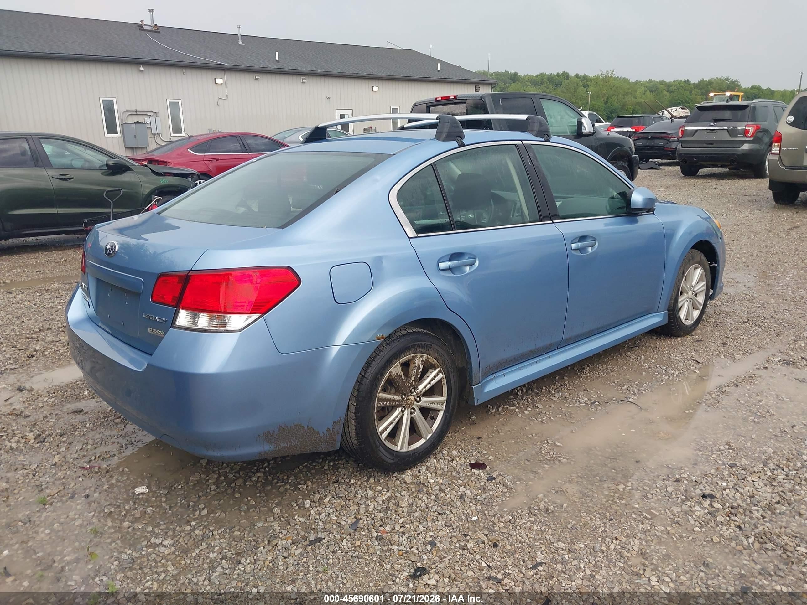 2012 Subaru Legacy 2.5i Blue vin: 4S3BMBA6XC3008184