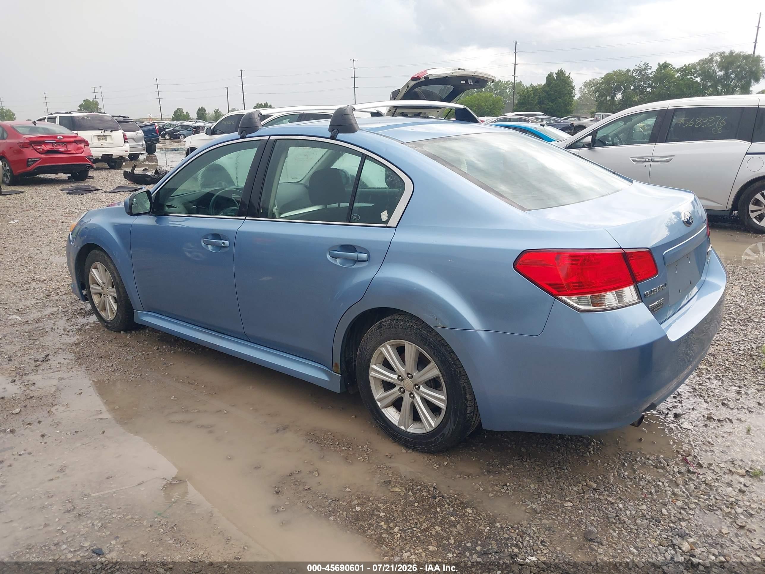 2012 Subaru Legacy 2.5i Blue vin: 4S3BMBA6XC3008184