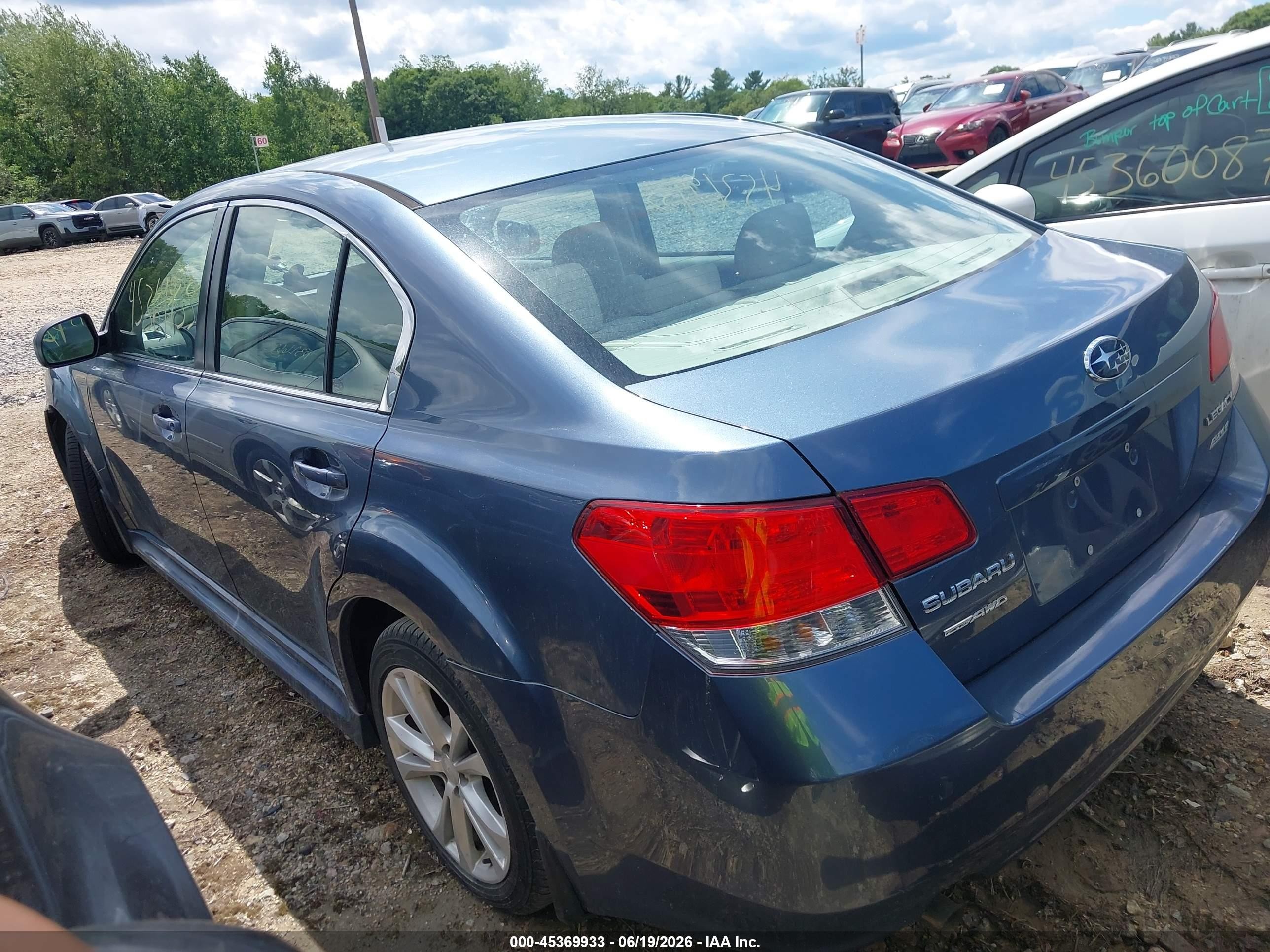 2014 Subaru Legacy 2.5i Blue vin: 4S3BMBA6XE3006034