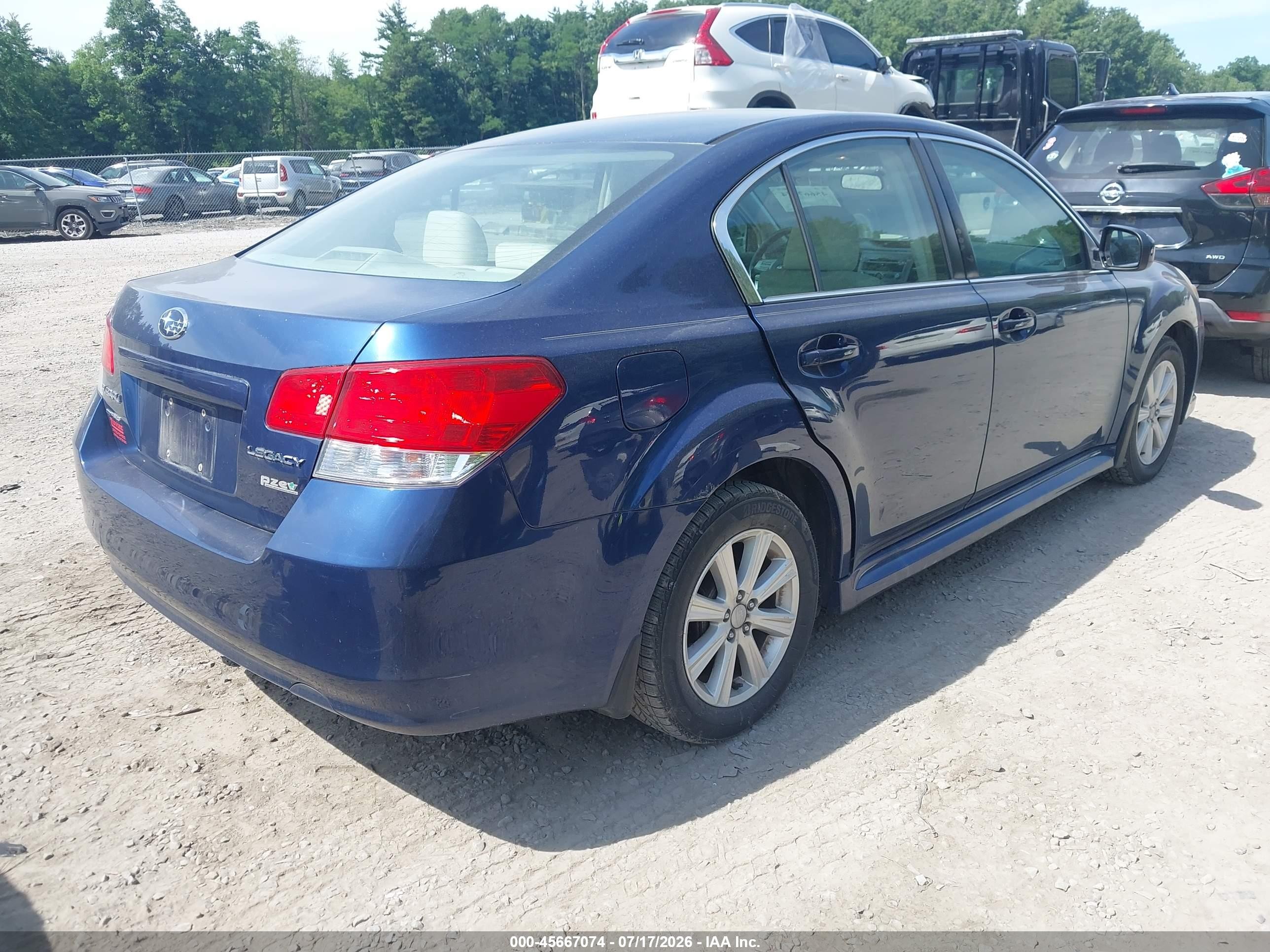 2011 Subaru Legacy 2.5i Premium Blue vin: 4S3BMBB63B3236265