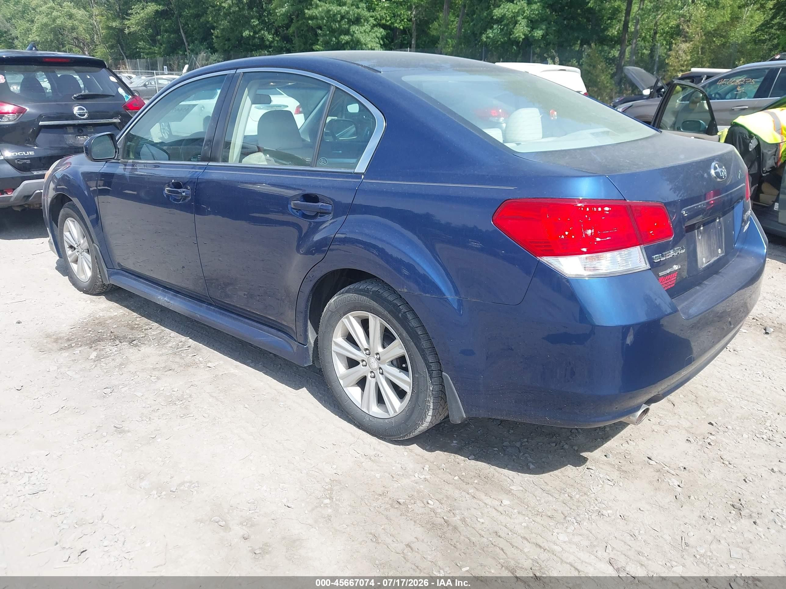 2011 Subaru Legacy 2.5i Premium Blue vin: 4S3BMBB63B3236265