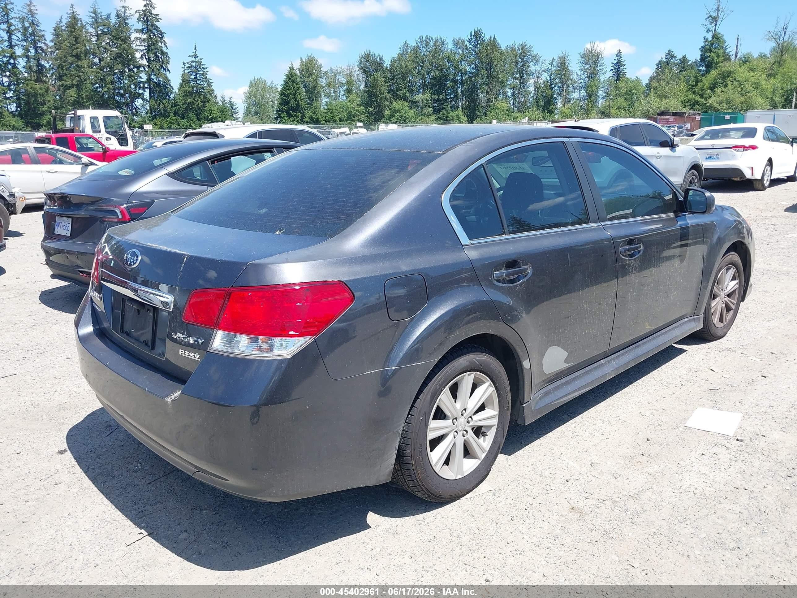2010 Subaru Legacy 2.5i Premium Gray vin: 4S3BMBB66A3227512