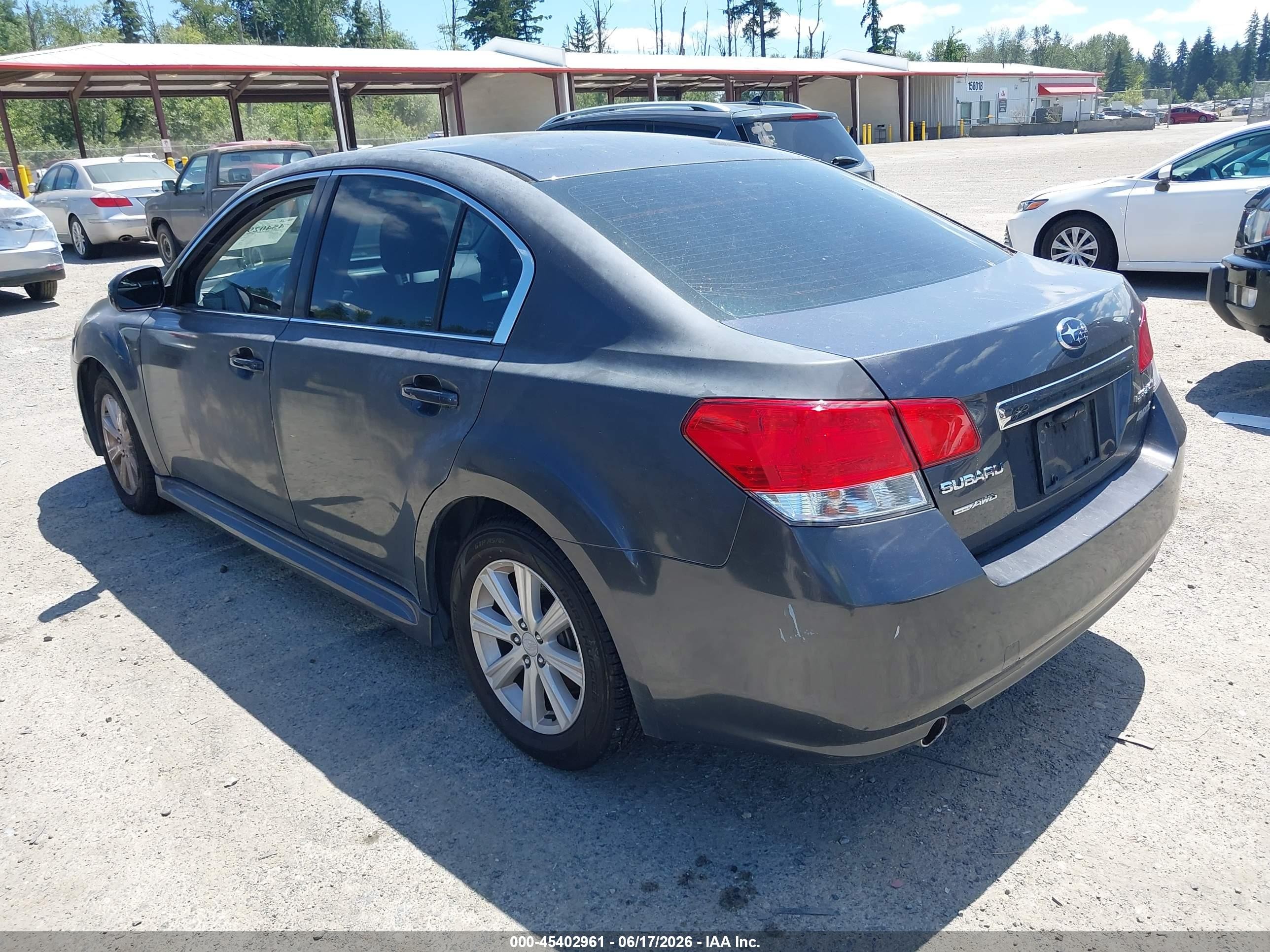 2010 Subaru Legacy 2.5i Premium Gray vin: 4S3BMBB66A3227512