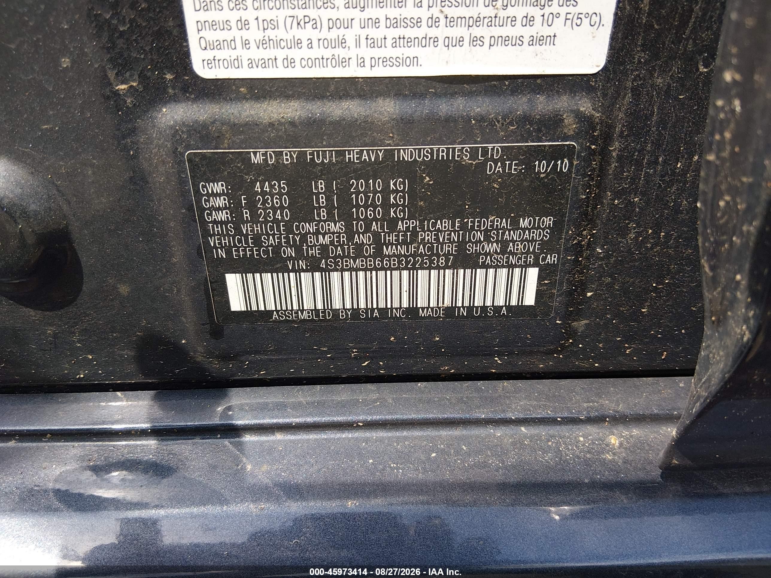 2011 Subaru Legacy 2.5i Premium Gray vin: 4S3BMBB66B3225387