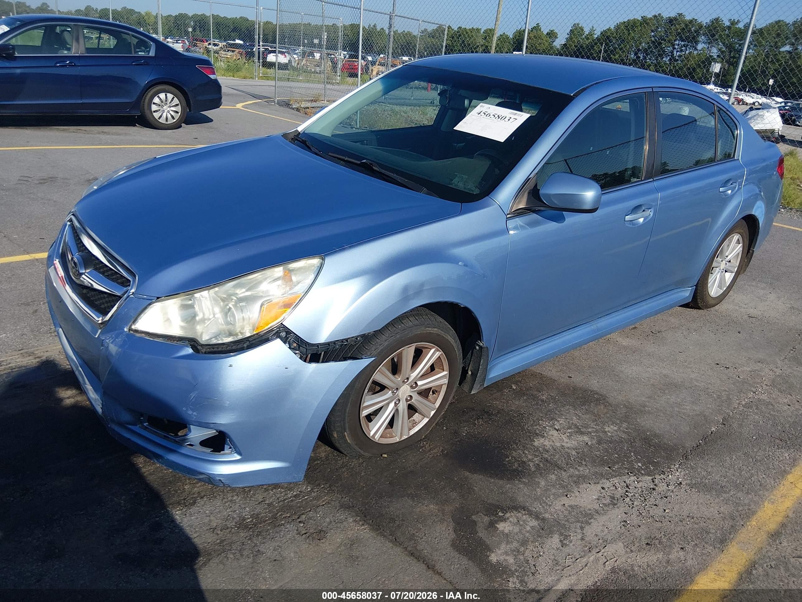 2010 Subaru Legacy 2.5i Premium Blue vin: 4S3BMBB69A3231778