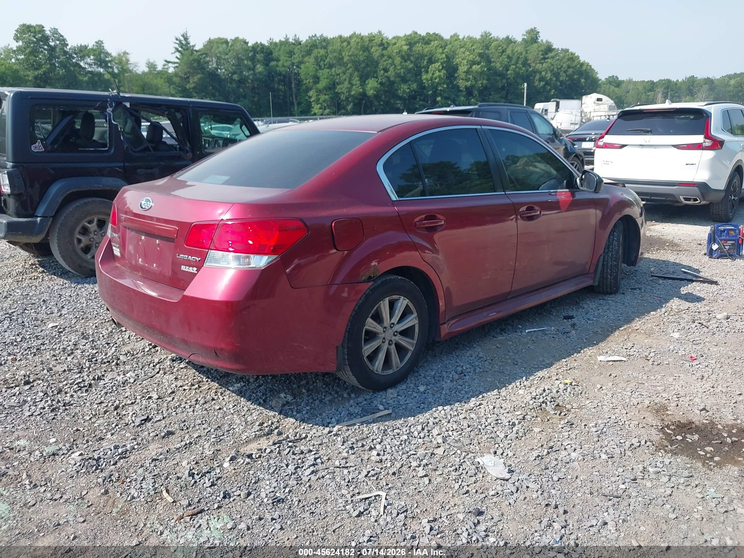 2010 Subaru Legacy 2.5i Premium Темно-бордовый vin: 4S3BMBC60A3246264