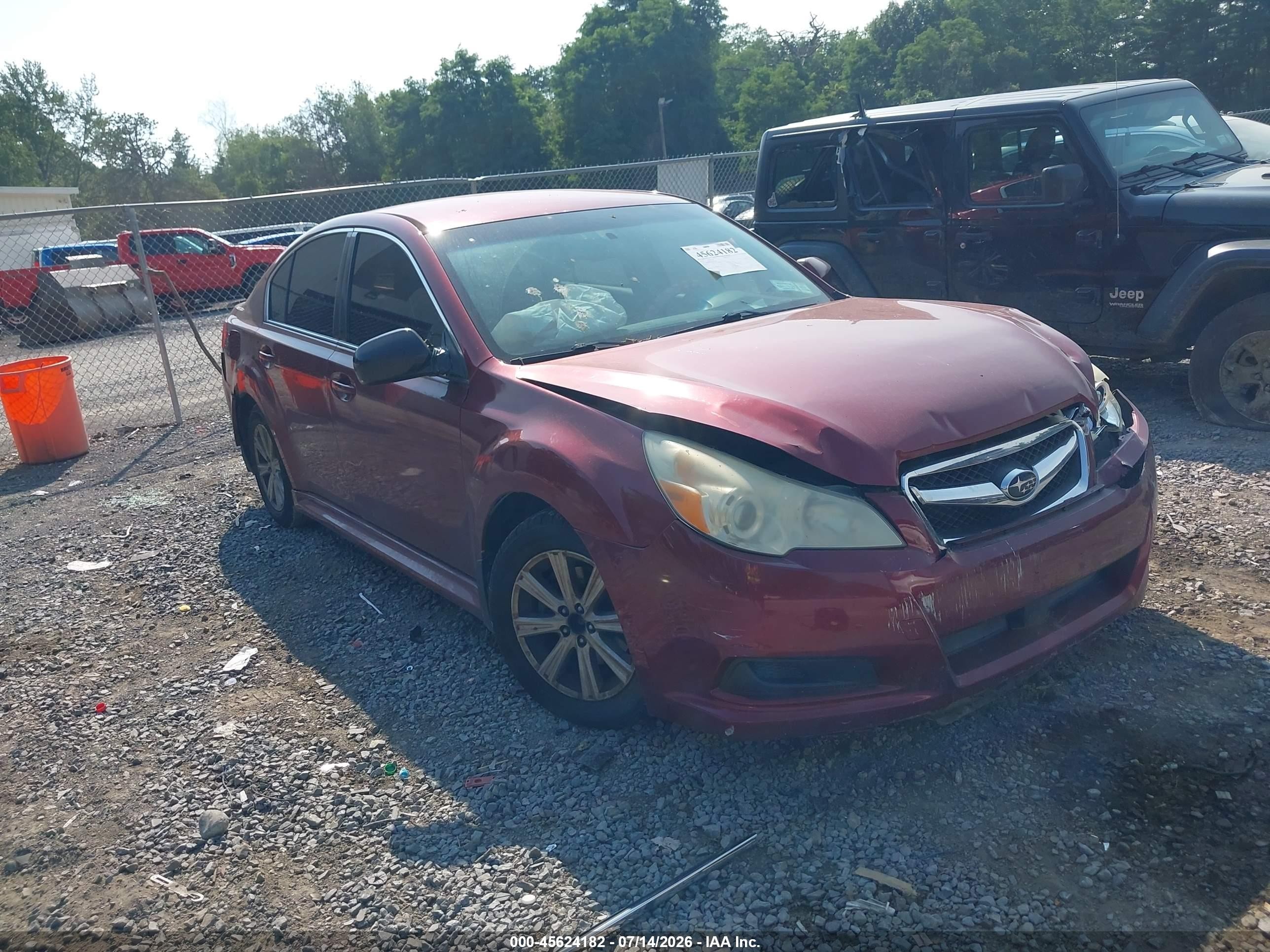 2010 Subaru Legacy 2.5i Premium Темно-бордовый vin: 4S3BMBC60A3246264