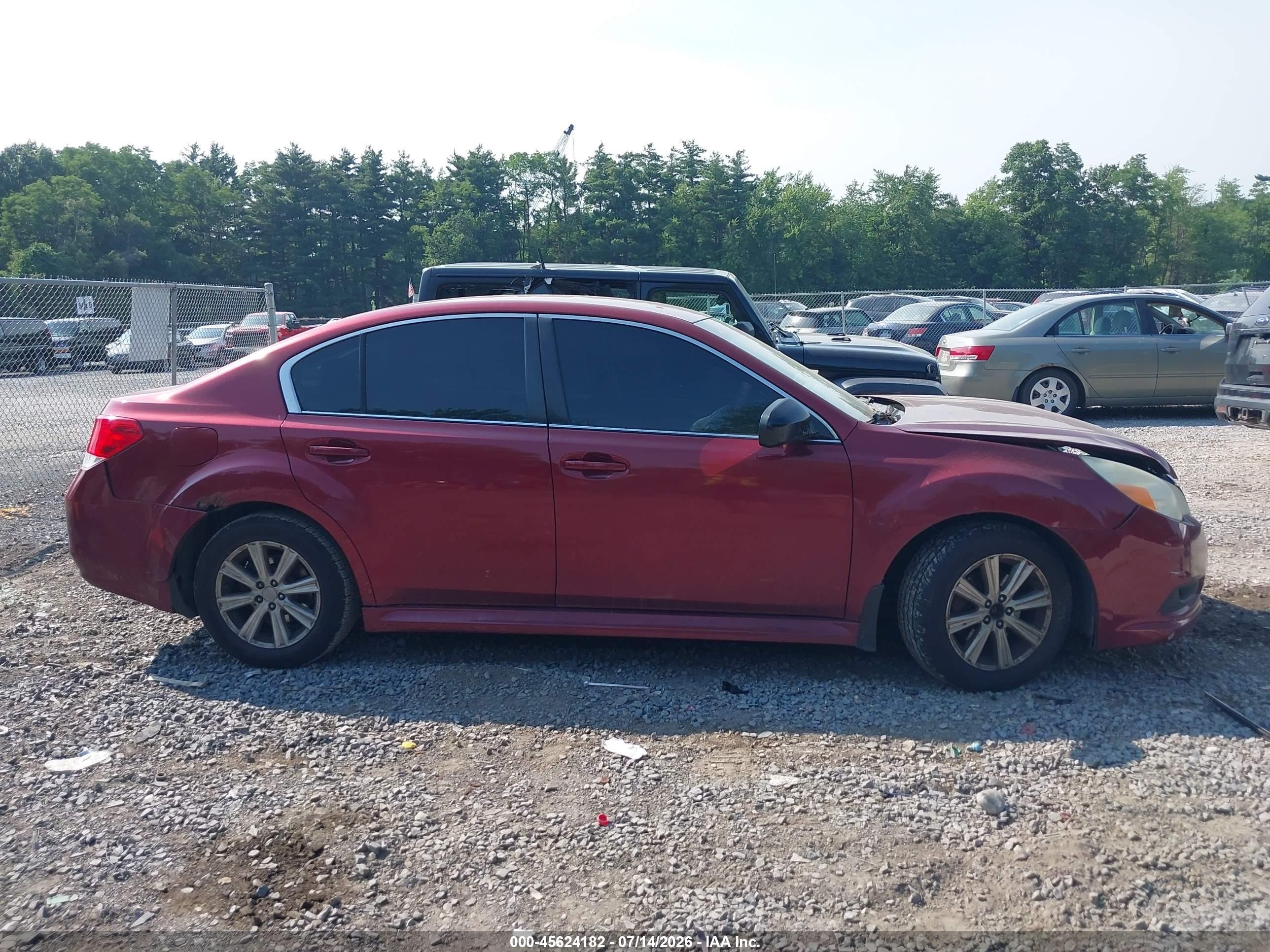 2010 Subaru Legacy 2.5i Premium Темно-бордовый vin: 4S3BMBC60A3246264