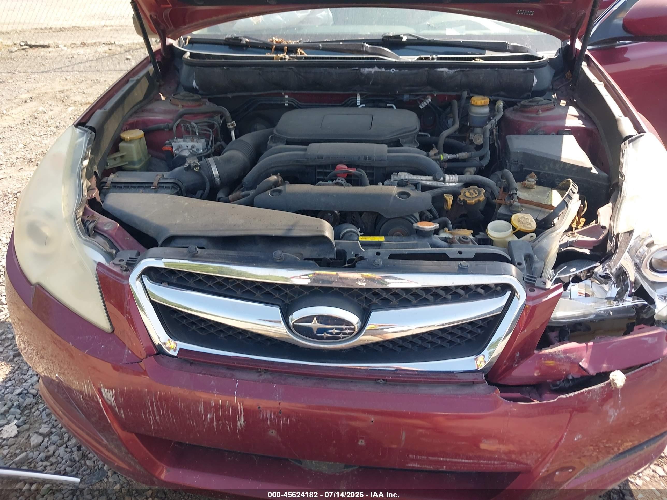 2010 Subaru Legacy 2.5i Premium Темно-бордовый vin: 4S3BMBC60A3246264