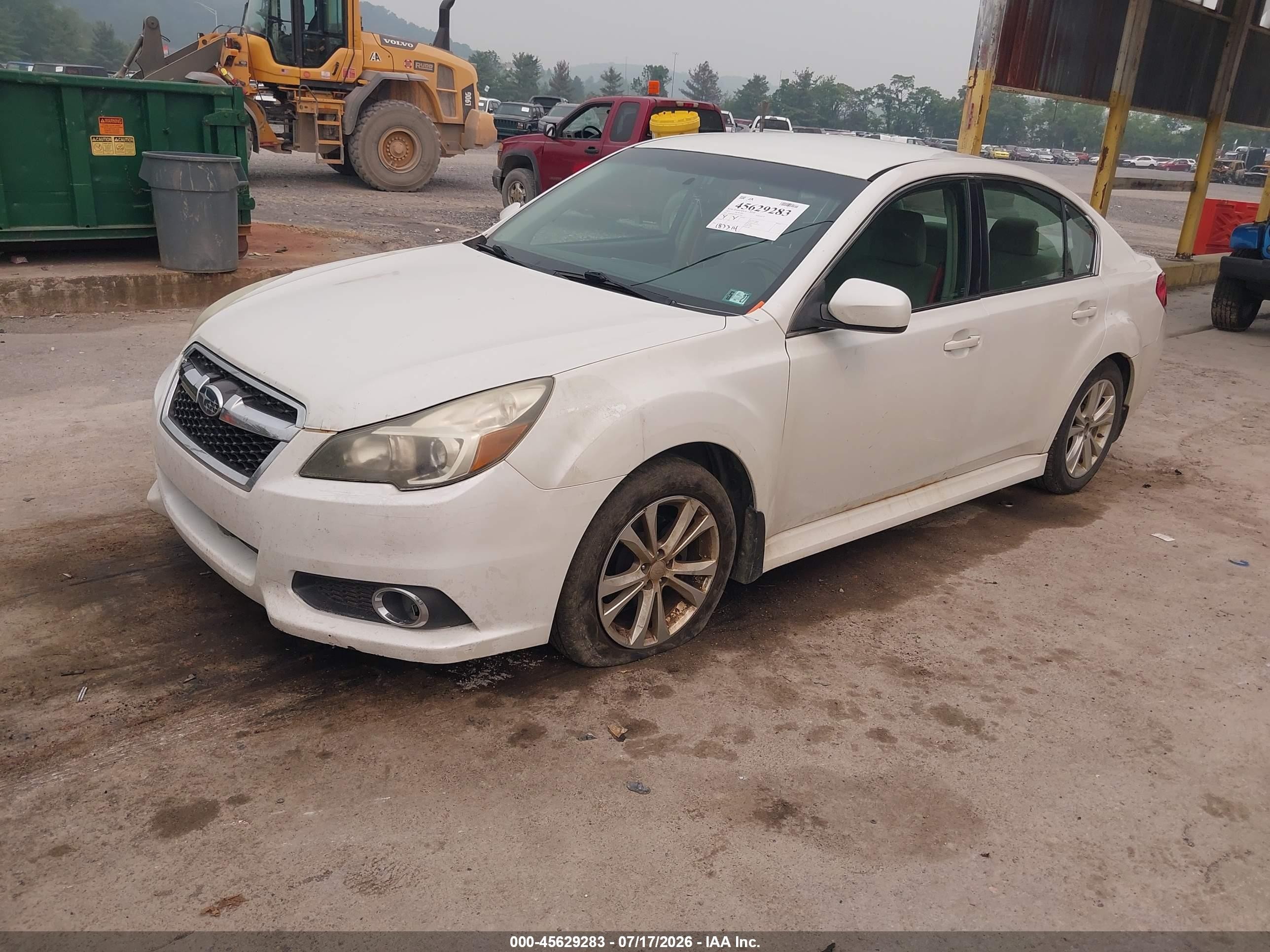2013 Subaru Legacy 2.5i Premium White vin: 4S3BMBC60D3017040
