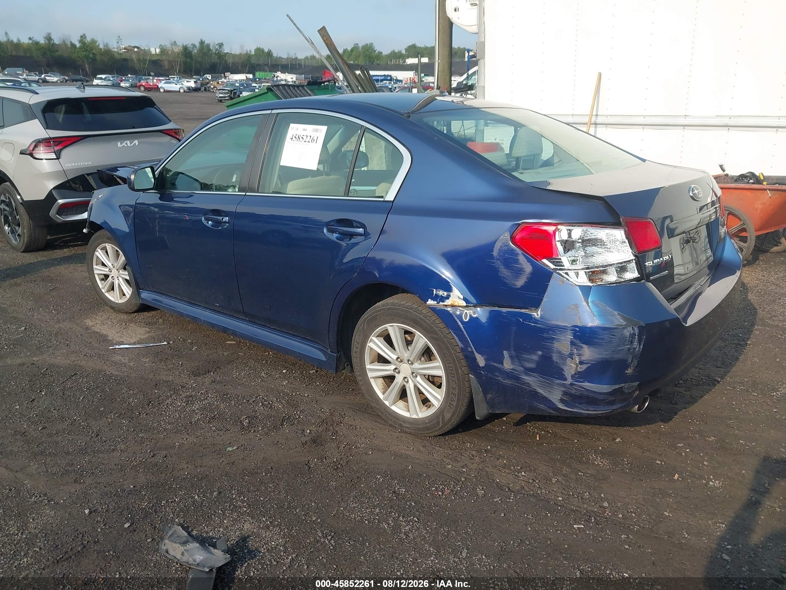 2010 Subaru Legacy 2.5i Premium Blue vin: 4S3BMBC61A3210602