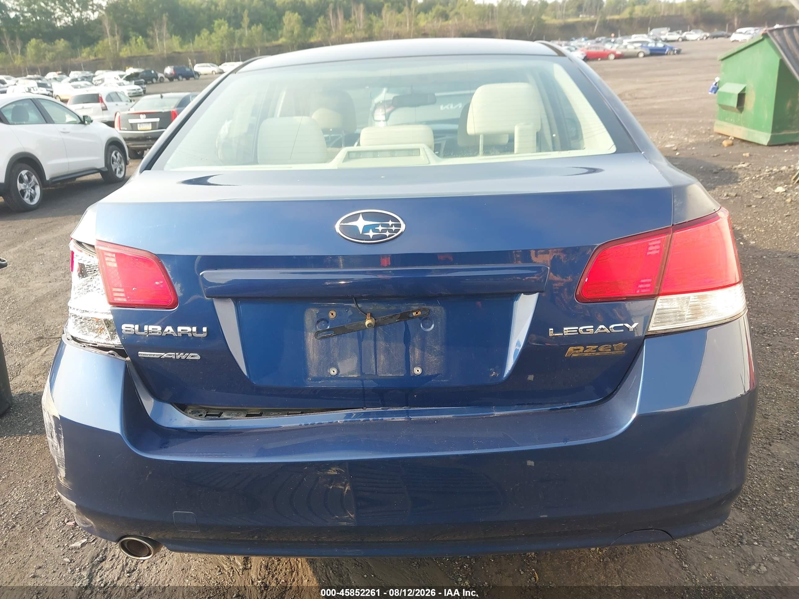 2010 Subaru Legacy 2.5i Premium Blue vin: 4S3BMBC61A3210602