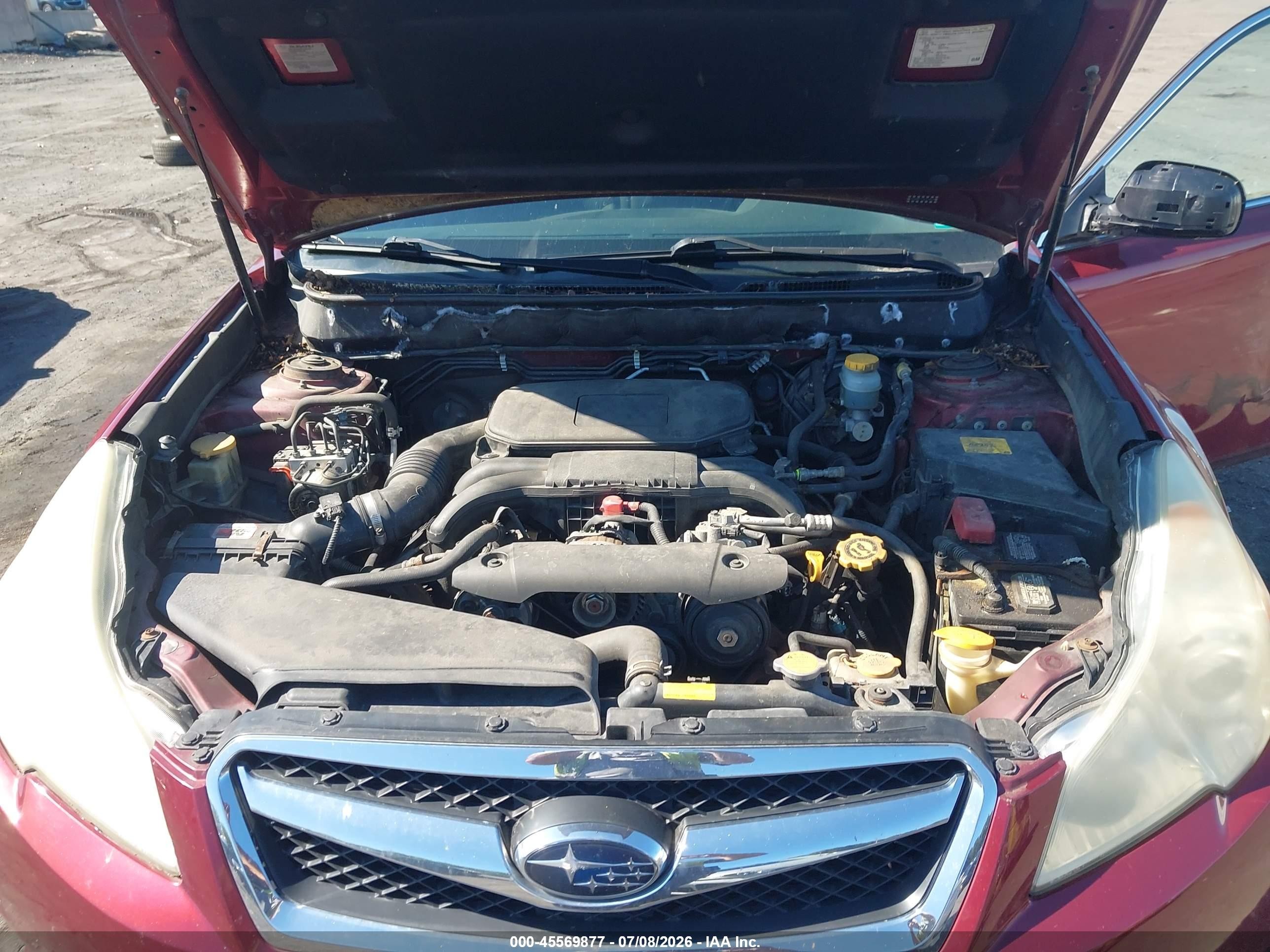 2010 Subaru Legacy 2.5i Premium Red vin: 4S3BMBC61A3218814