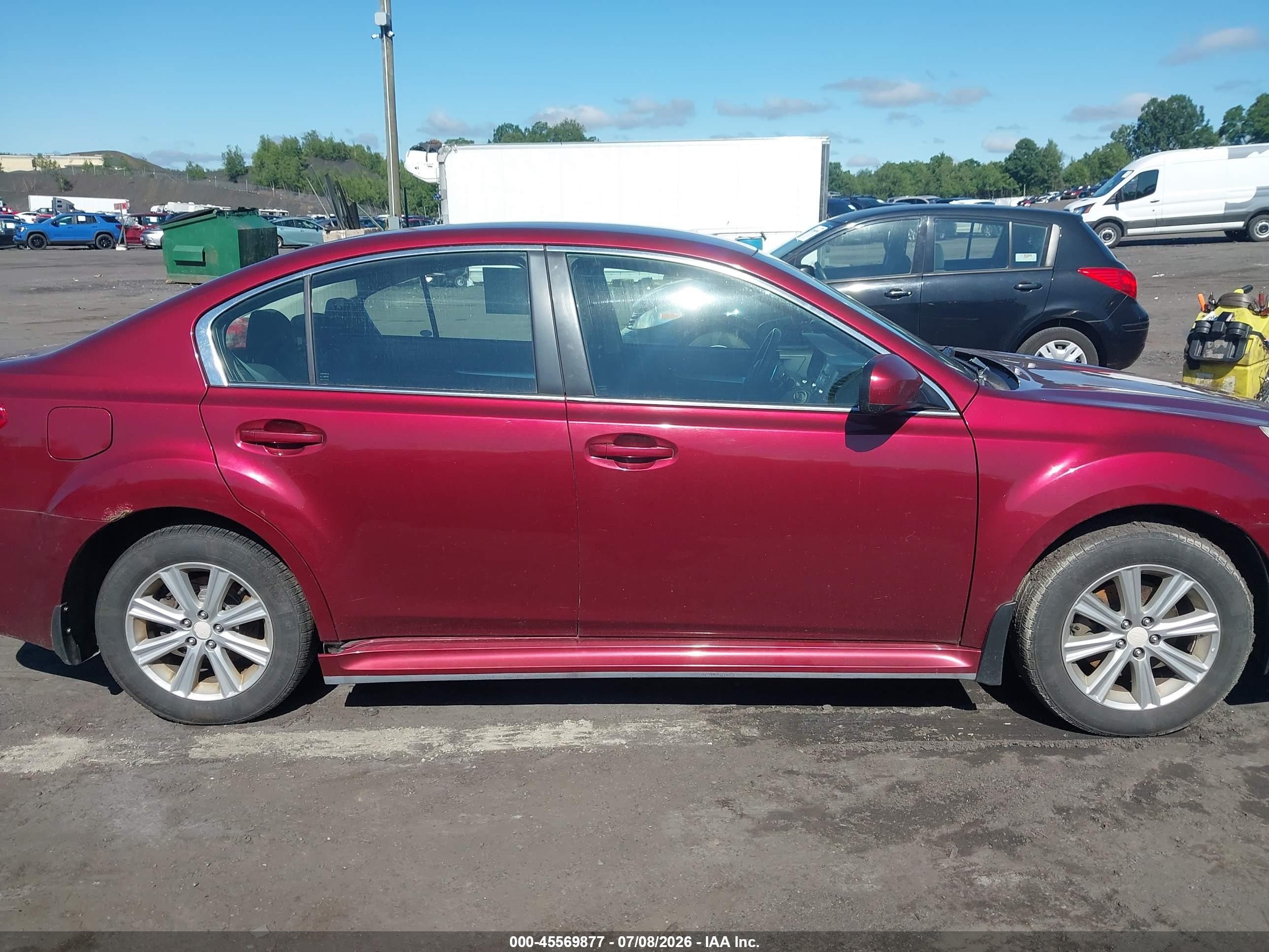 2010 Subaru Legacy 2.5i Premium Red vin: 4S3BMBC61A3218814