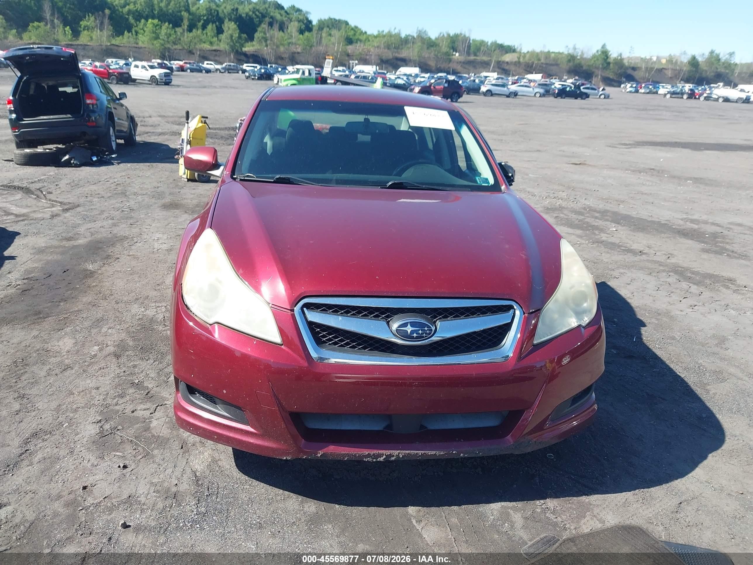 2010 Subaru Legacy 2.5i Premium Red vin: 4S3BMBC61A3218814