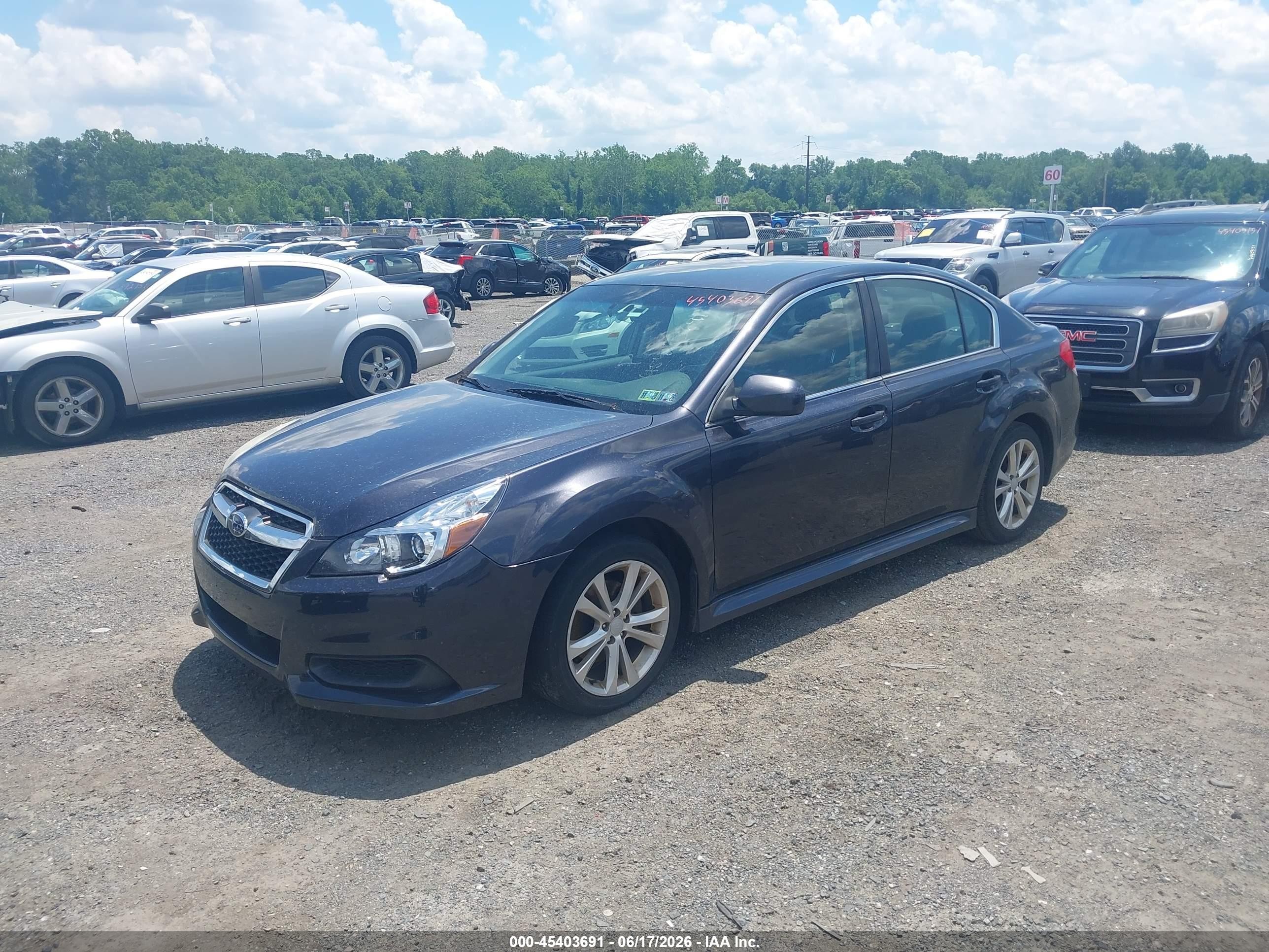 2013 Subaru Legacy 2.5i Premium Синий vin: 4S3BMBC61D3018648