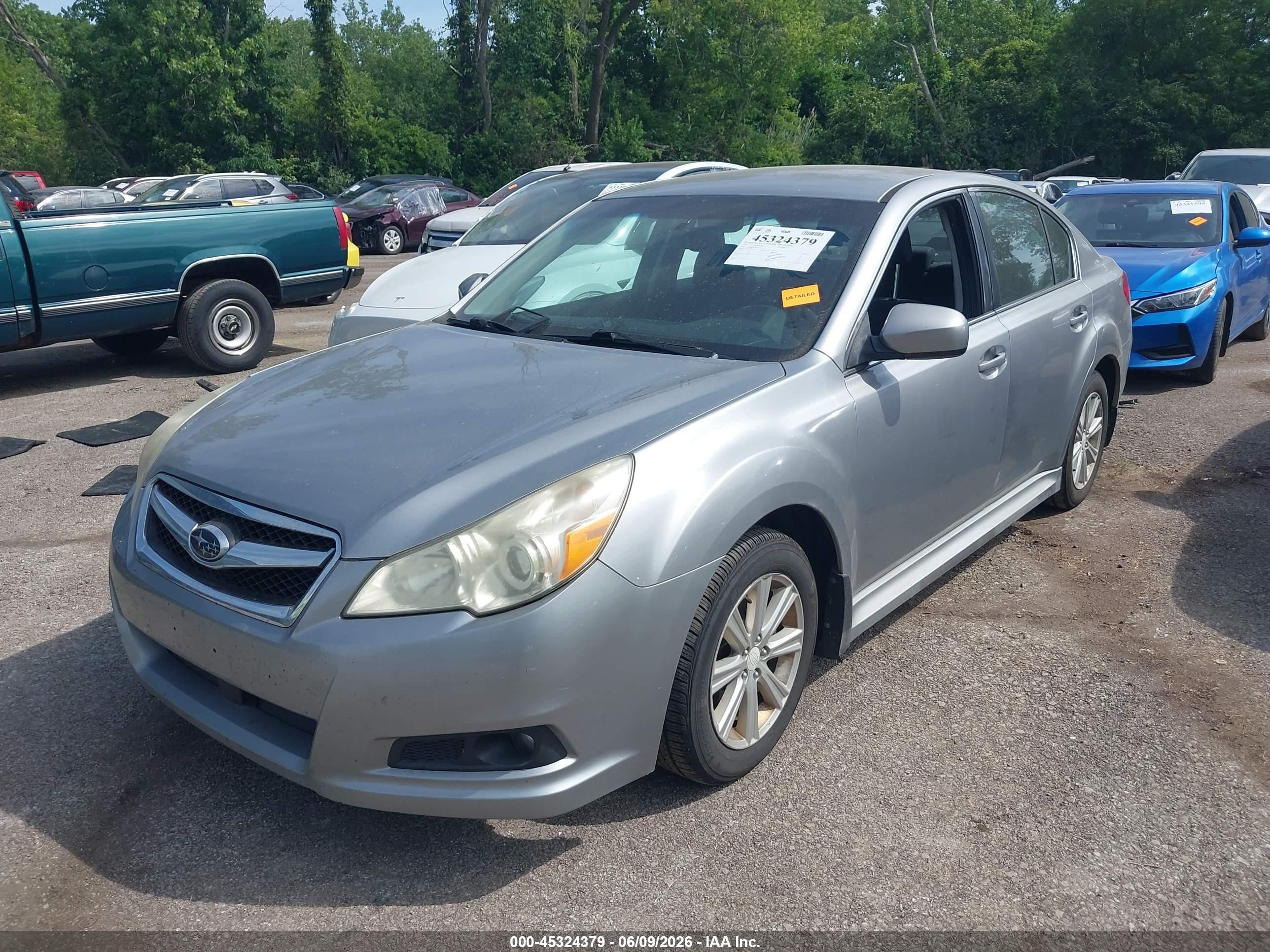 2011 Subaru Legacy 2.5i Premium Серый vin: 4S3BMBC62B3226325