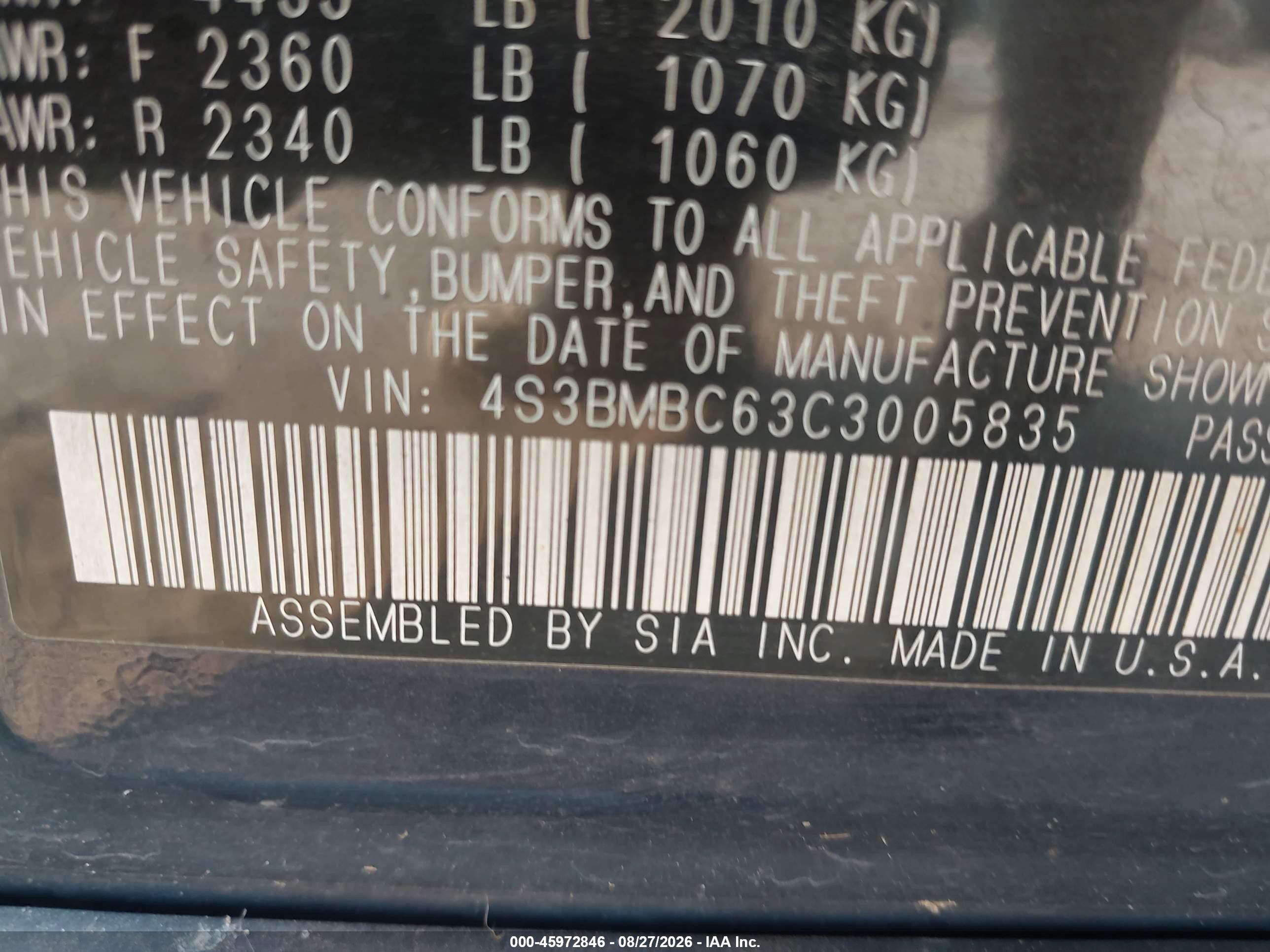 2012 Subaru Legacy 2.5i Premium Blue vin: 4S3BMBC63C3005835
