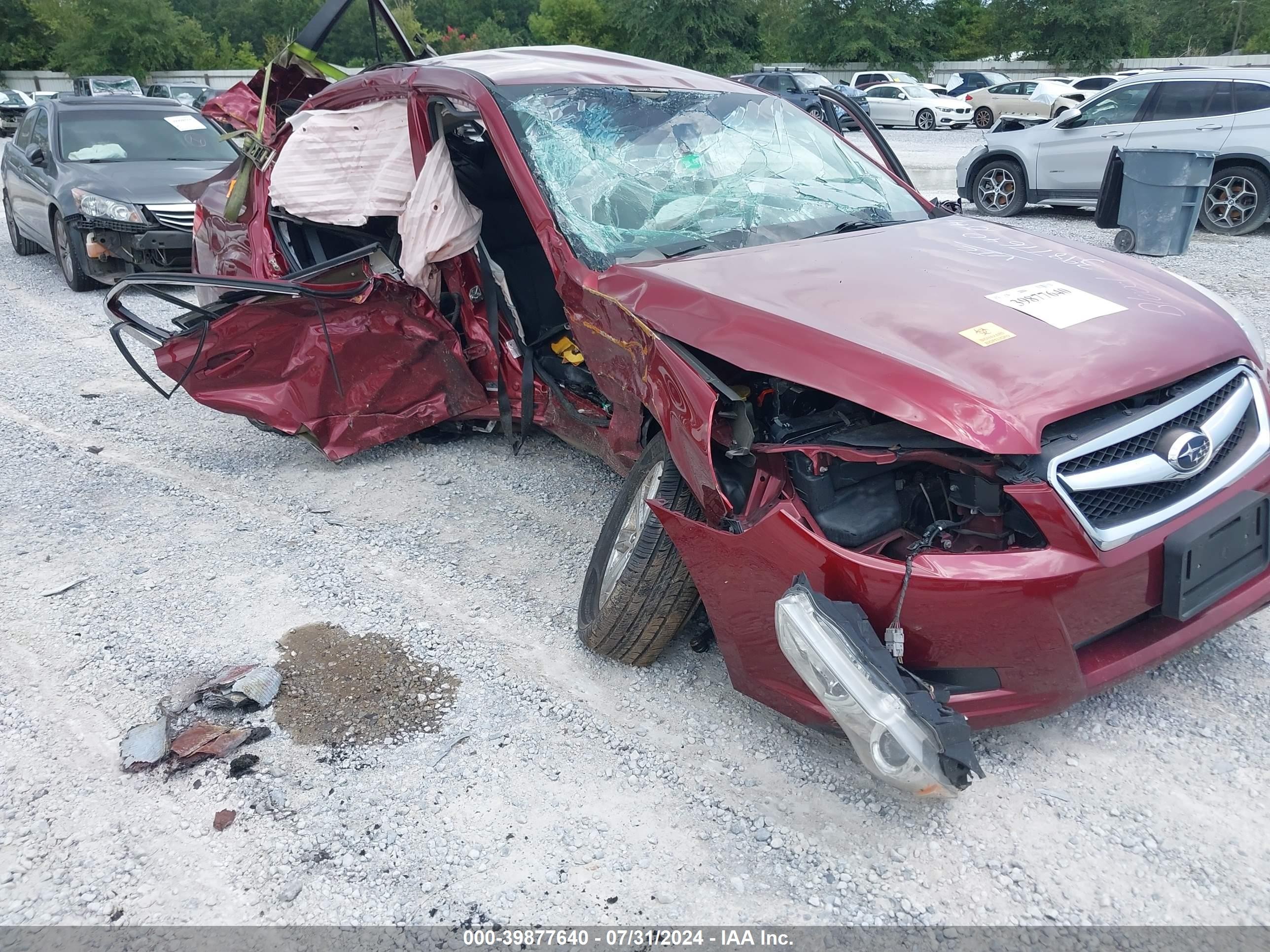 2012 Subaru Legacy 2.5i Premium Maroon vin: 4S3BMBC63C3006726
