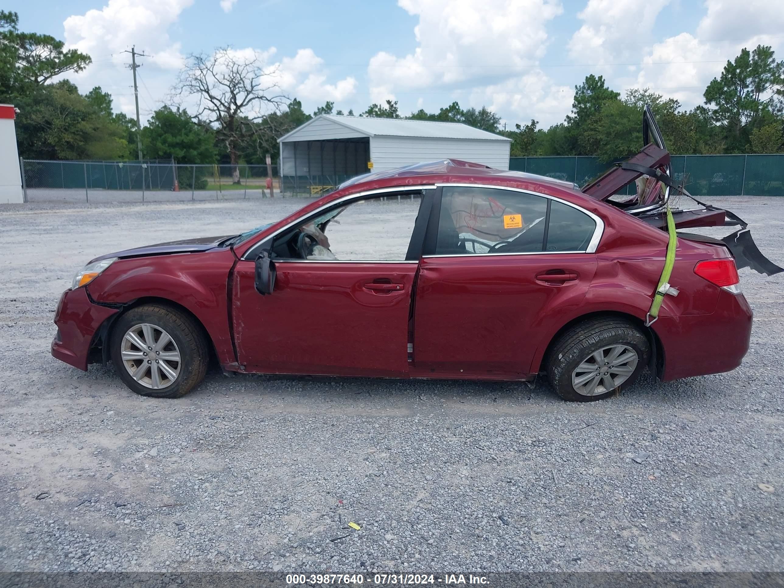 2012 Subaru Legacy 2.5i Premium Maroon vin: 4S3BMBC63C3006726