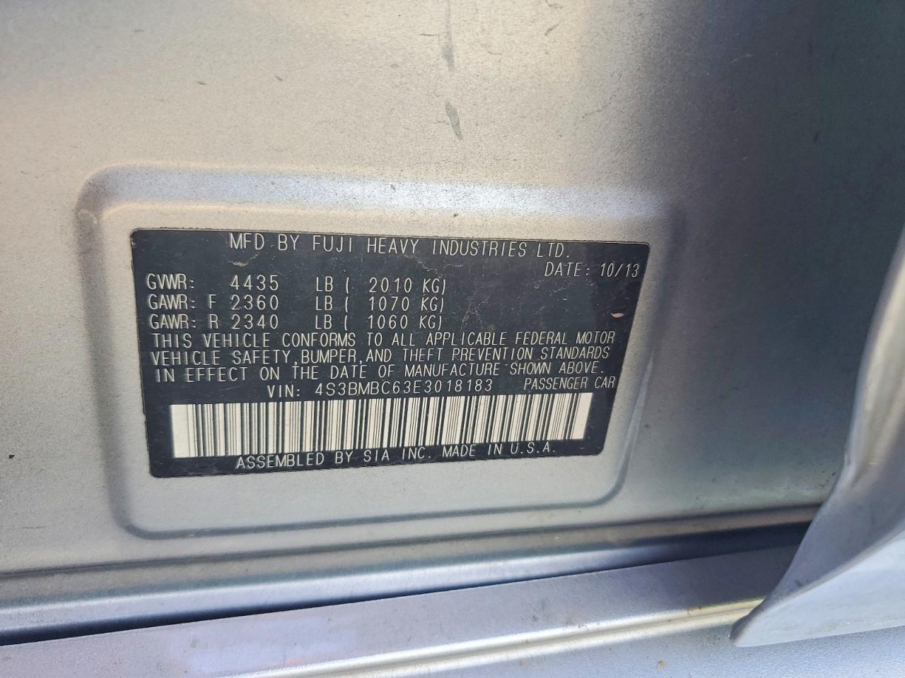 2014 Subaru Legacy 2.5i Premium Gray vin: 4S3BMBC63E3018183