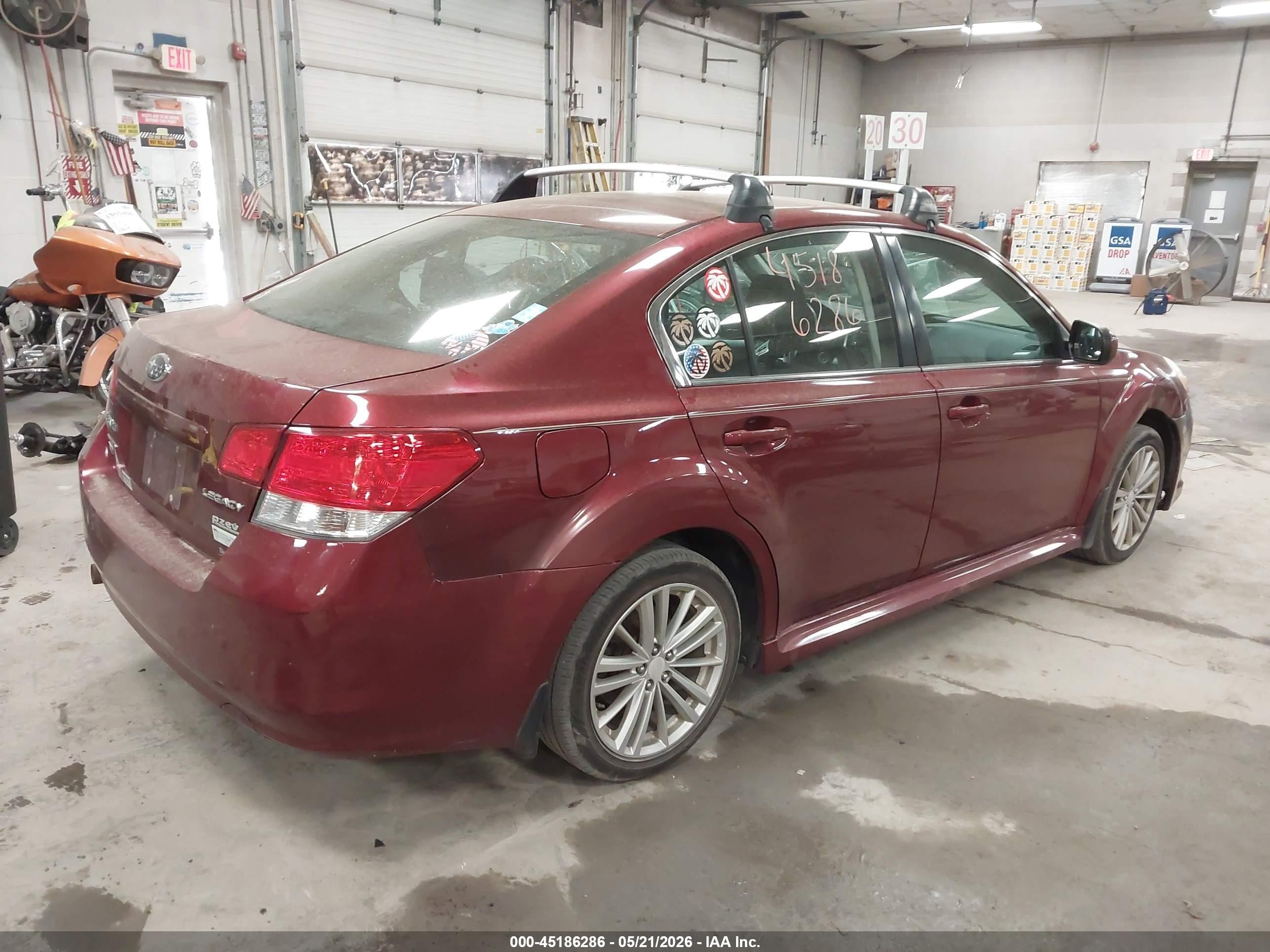 2011 Subaru Legacy 2.5i Premium Red vin: 4S3BMBC64B3259391
