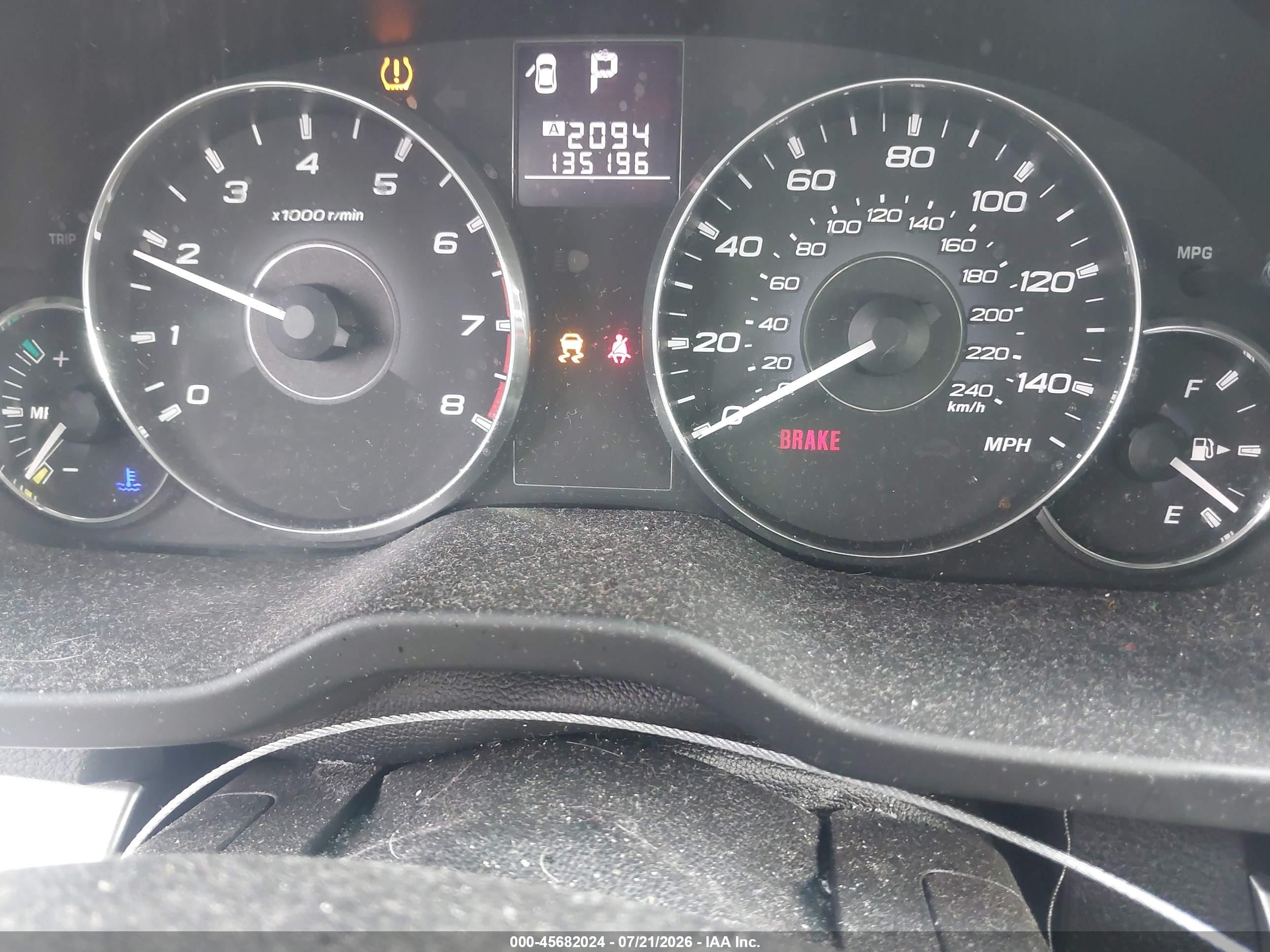 2012 Subaru Legacy 2.5i Premium Серый vin: 4S3BMBC65C3024158