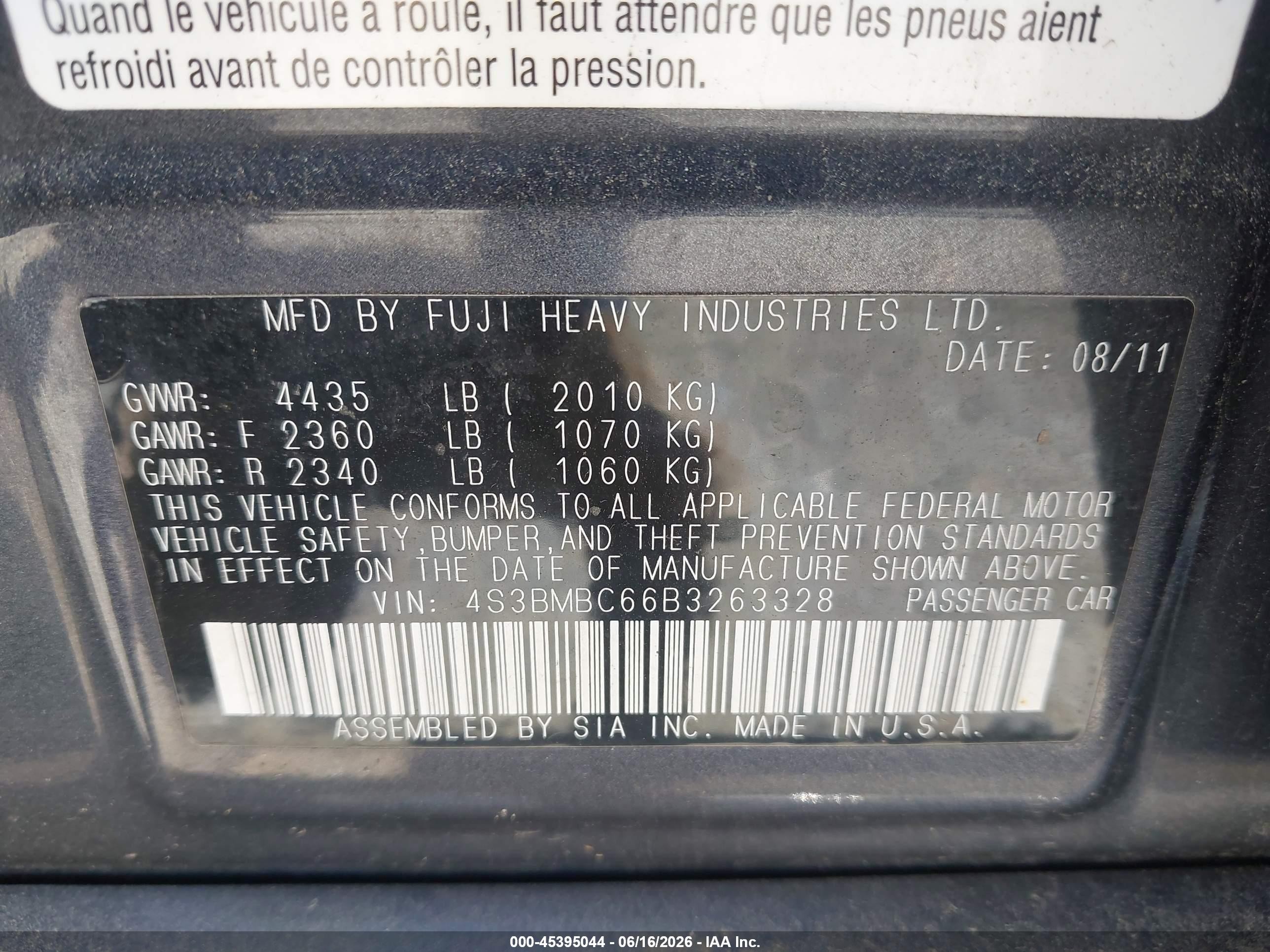 2011 Subaru Legacy 2.5i Premium Gray vin: 4S3BMBC66B3263328