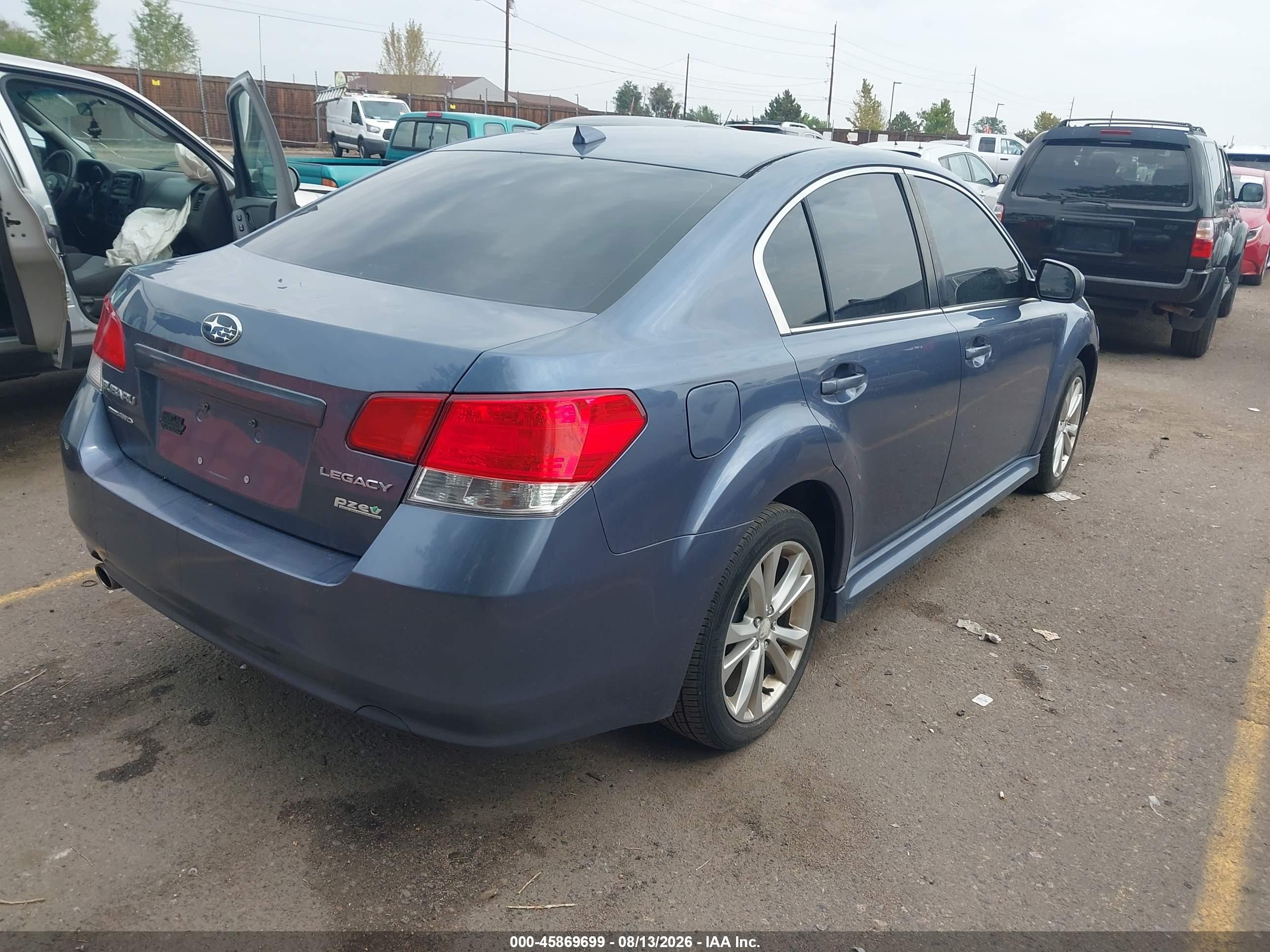 2014 Subaru Legacy 2.5i Premium Blue vin: 4S3BMBC66E3037925