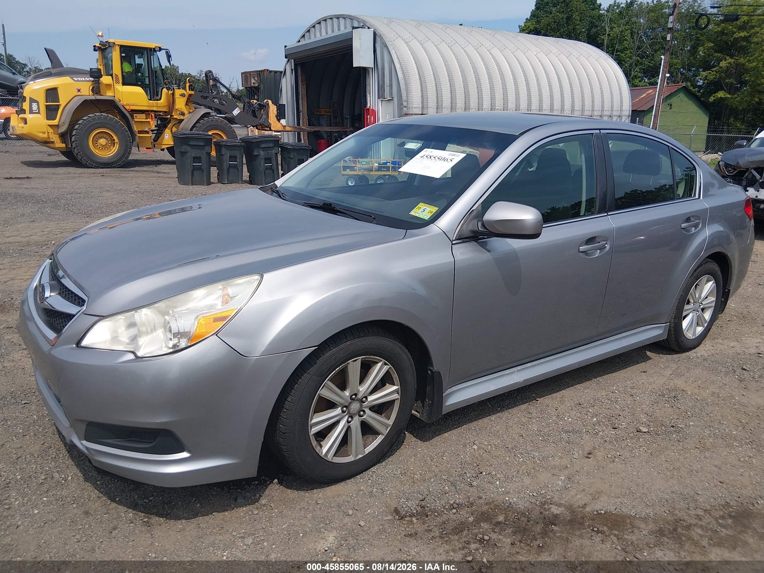 2011 Subaru Legacy 2.5i Premium Серебряный vin: 4S3BMBC67B3245954
