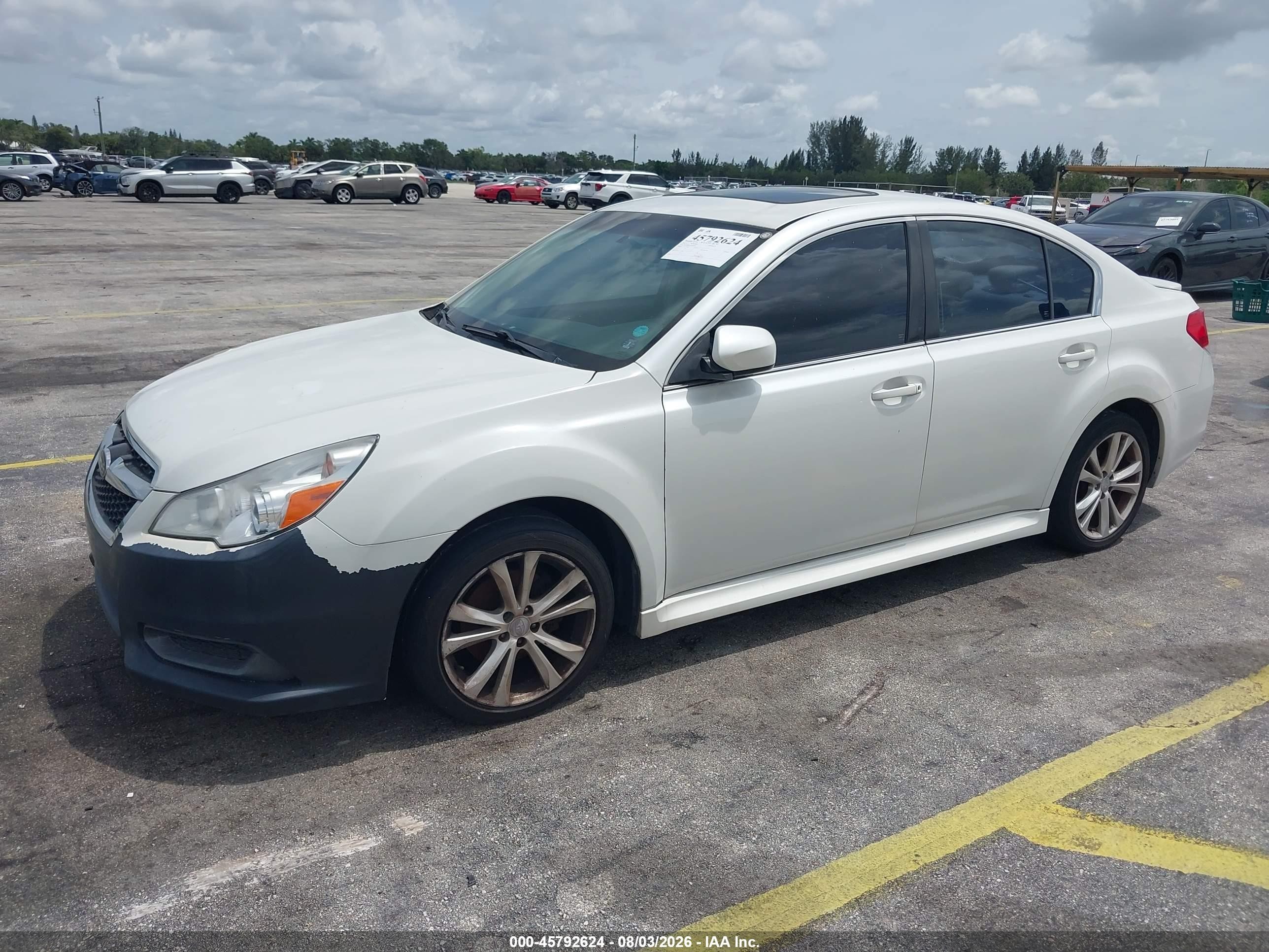 2013 Subaru Legacy 2.5i Premium White vin: 4S3BMBC67D3028293