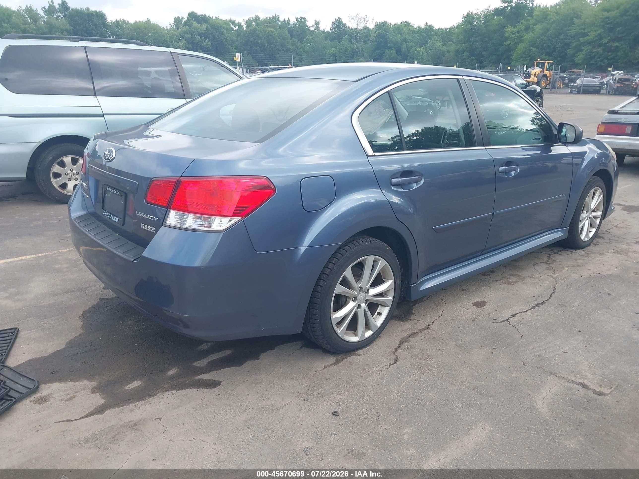 2013 Subaru Legacy 2.5i Premium Blue vin: 4S3BMBC67D3043053