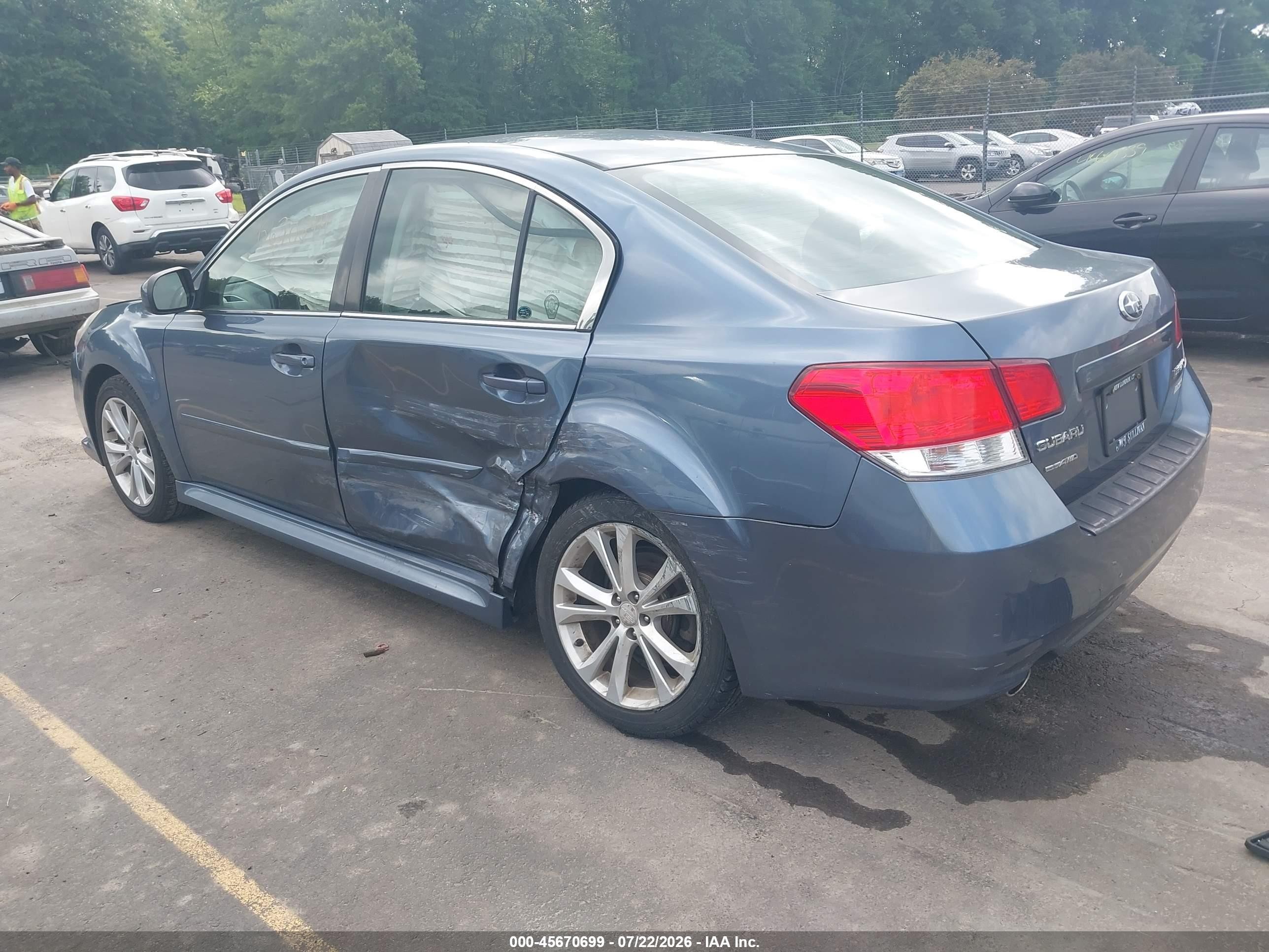 2013 Subaru Legacy 2.5i Premium Blue vin: 4S3BMBC67D3043053
