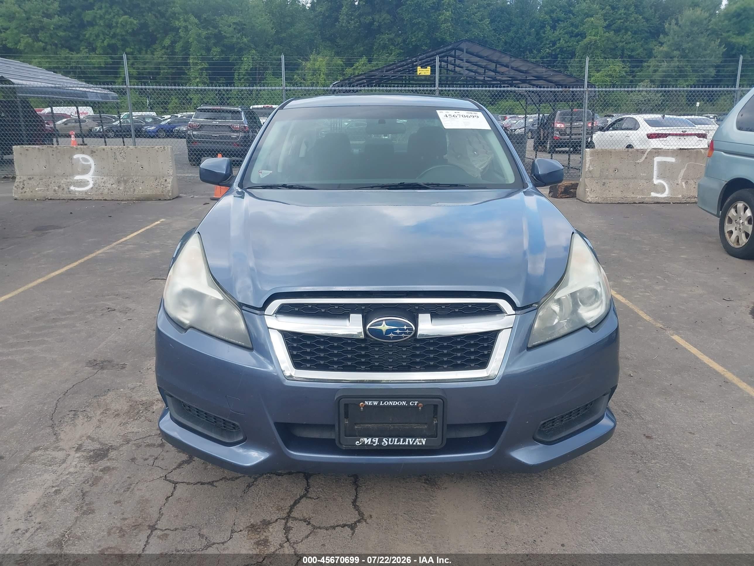 2013 Subaru Legacy 2.5i Premium Blue vin: 4S3BMBC67D3043053