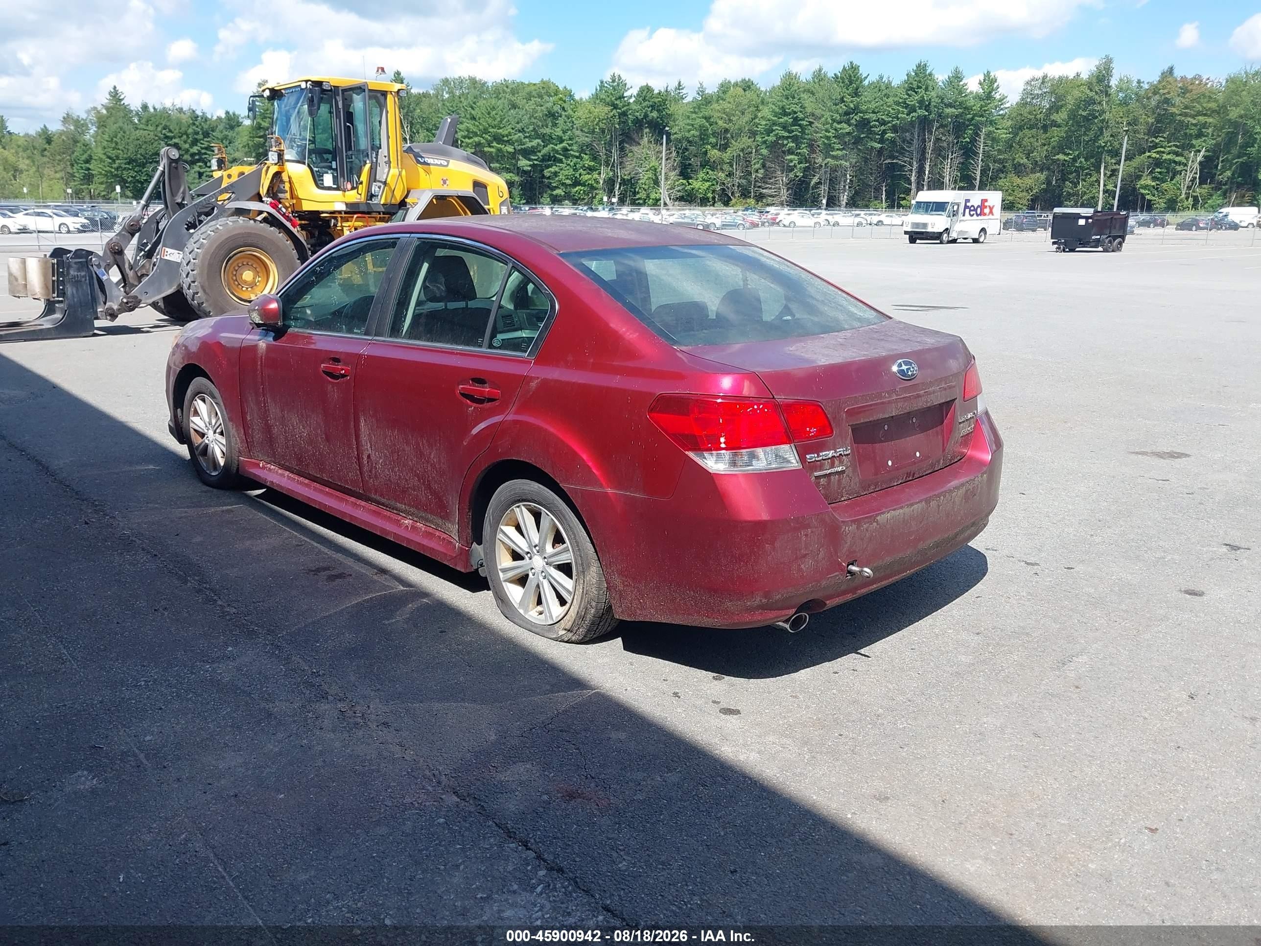 2012 Subaru Legacy 2.5i Premium Red vin: 4S3BMBC68C3004129