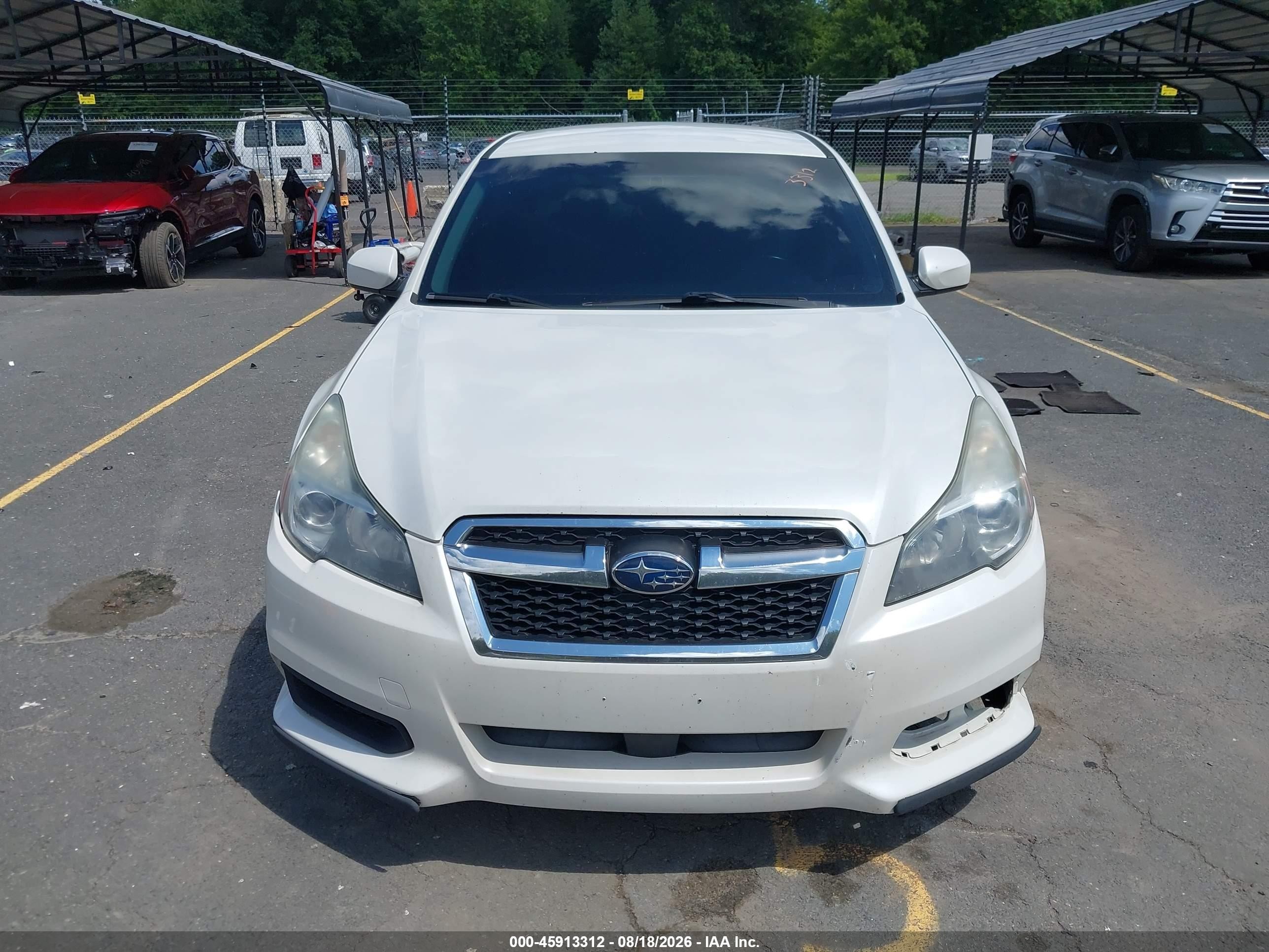2013 Subaru Legacy 2.5i Premium White vin: 4S3BMBC69D3023340
