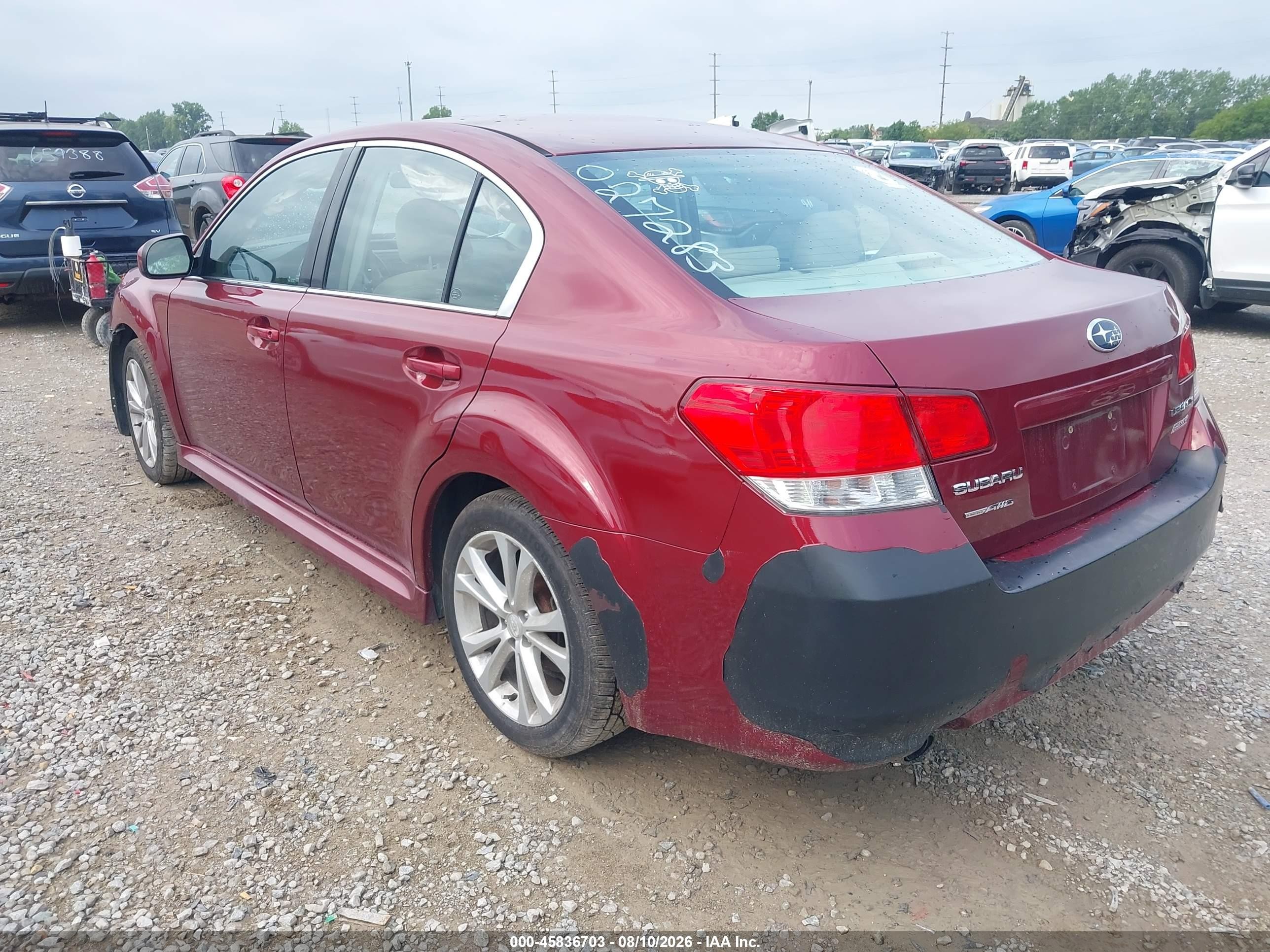 2013 Subaru Legacy 2.5i Premium Maroon vin: 4S3BMBC6XD3027283
