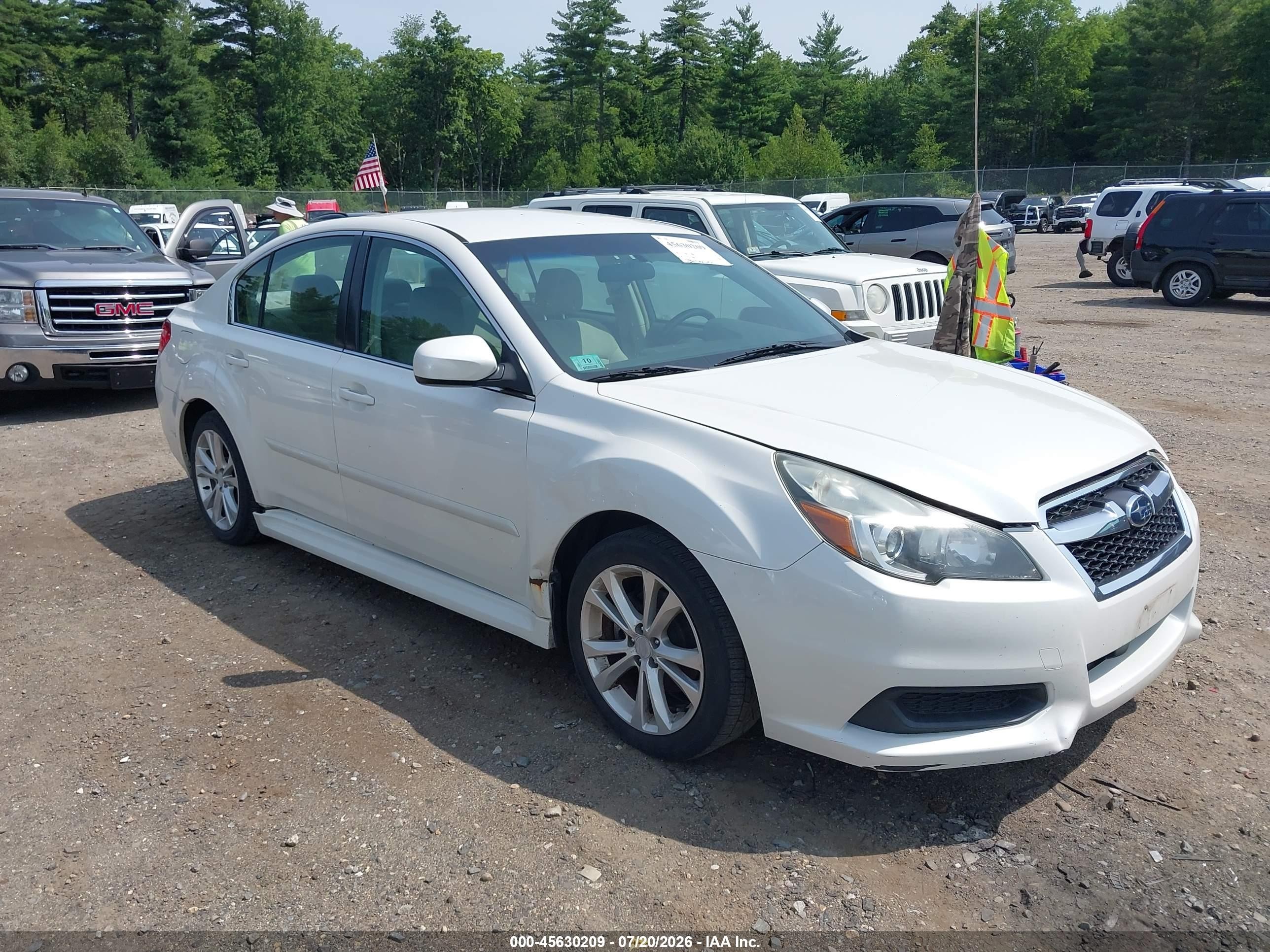 2013 Subaru Legacy 2.5i Premium Белый vin: 4S3BMBC6XD3042561
