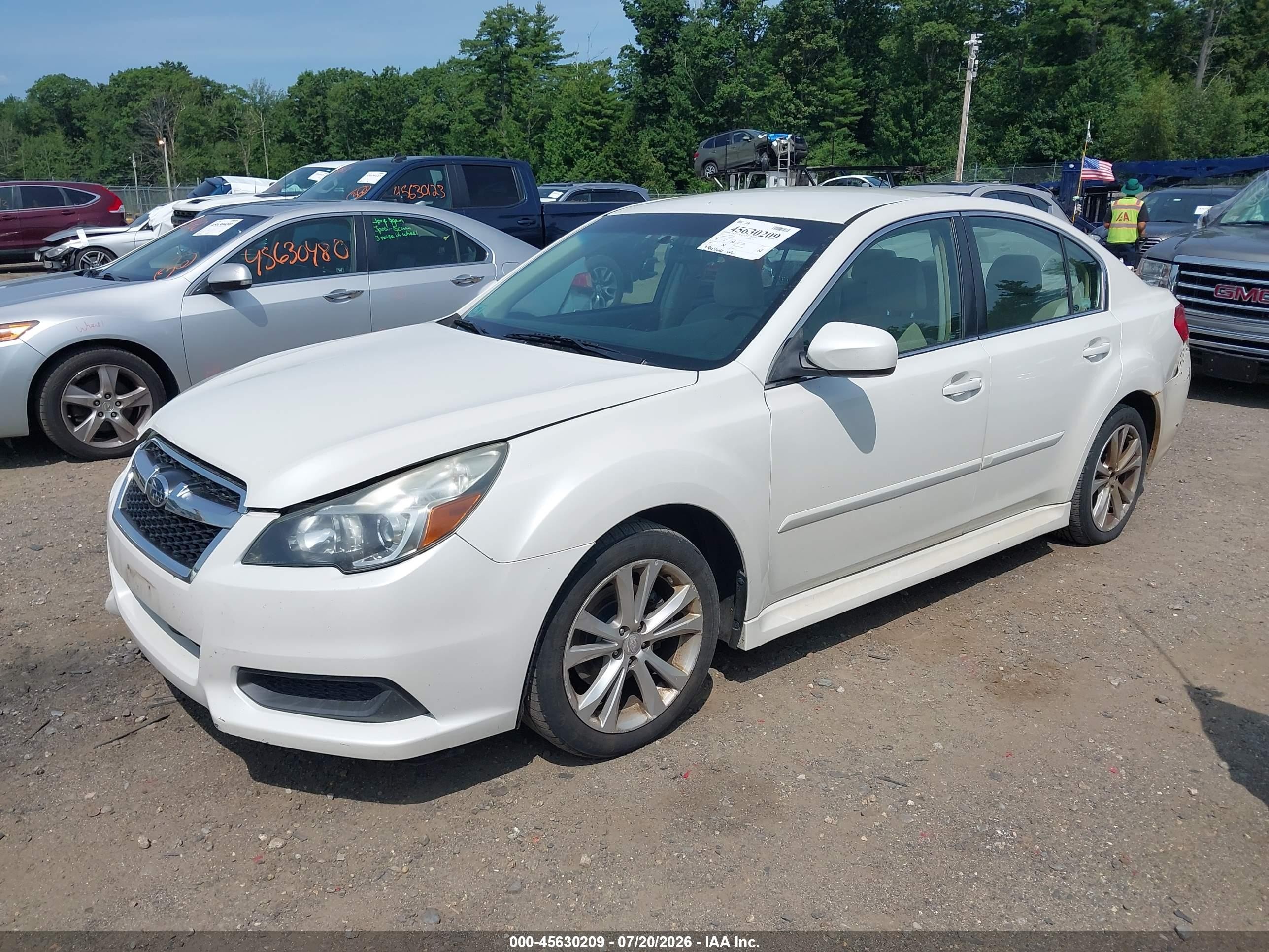2013 Subaru Legacy 2.5i Premium Белый vin: 4S3BMBC6XD3042561