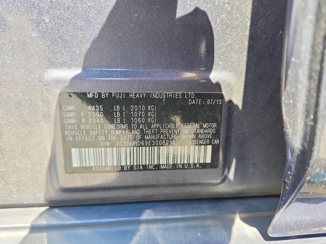 2014 Subaru Legacy 2.5i Premium Gray vin: 4S3BMBD69E3008210