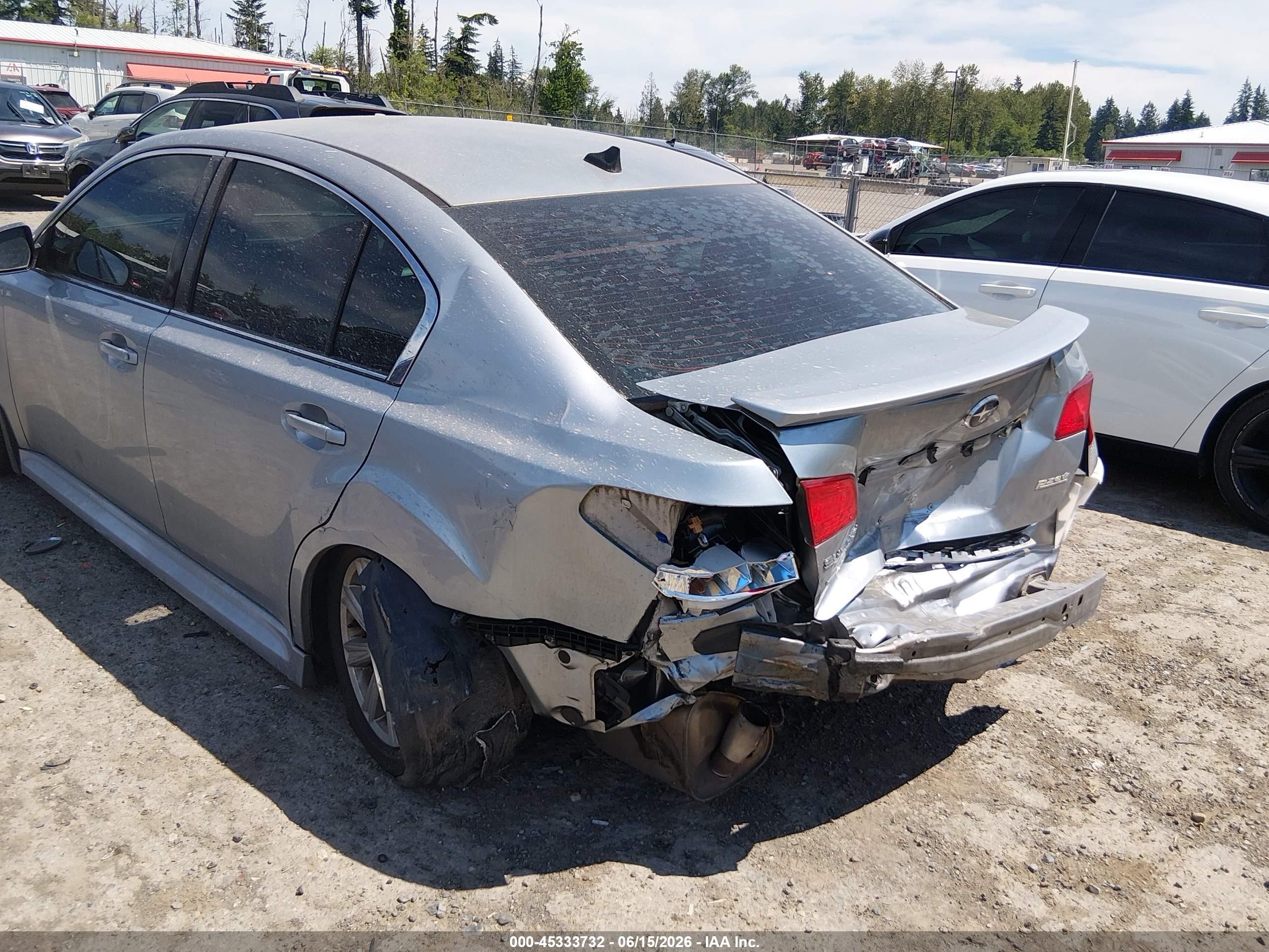 2012 Subaru Legacy 2.5i Premium Серебряный vin: 4S3BMBF6XC3005908
