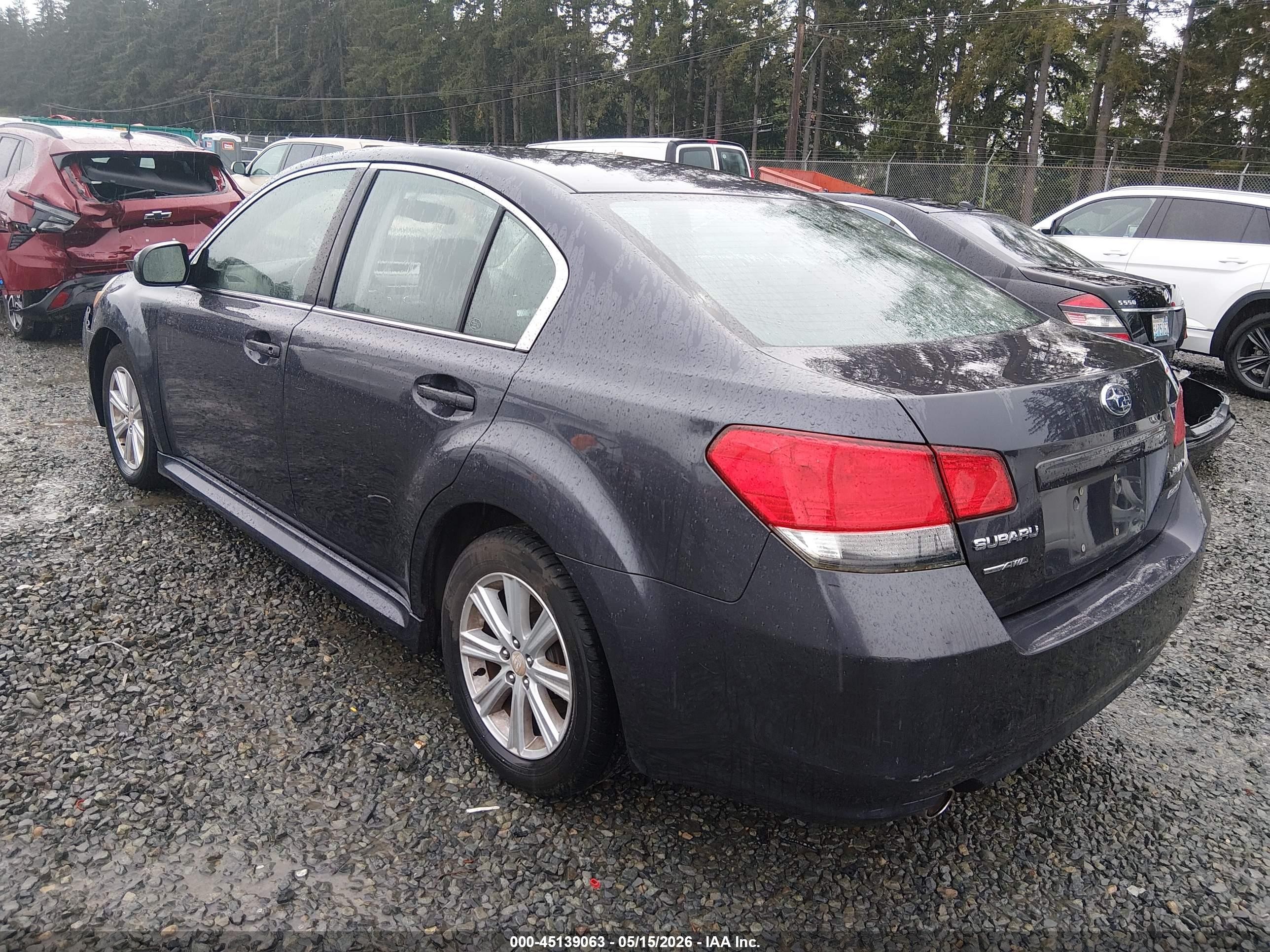 2010 Subaru Legacy 2.5i Premium Серый vin: 4S3BMBG60A3222119