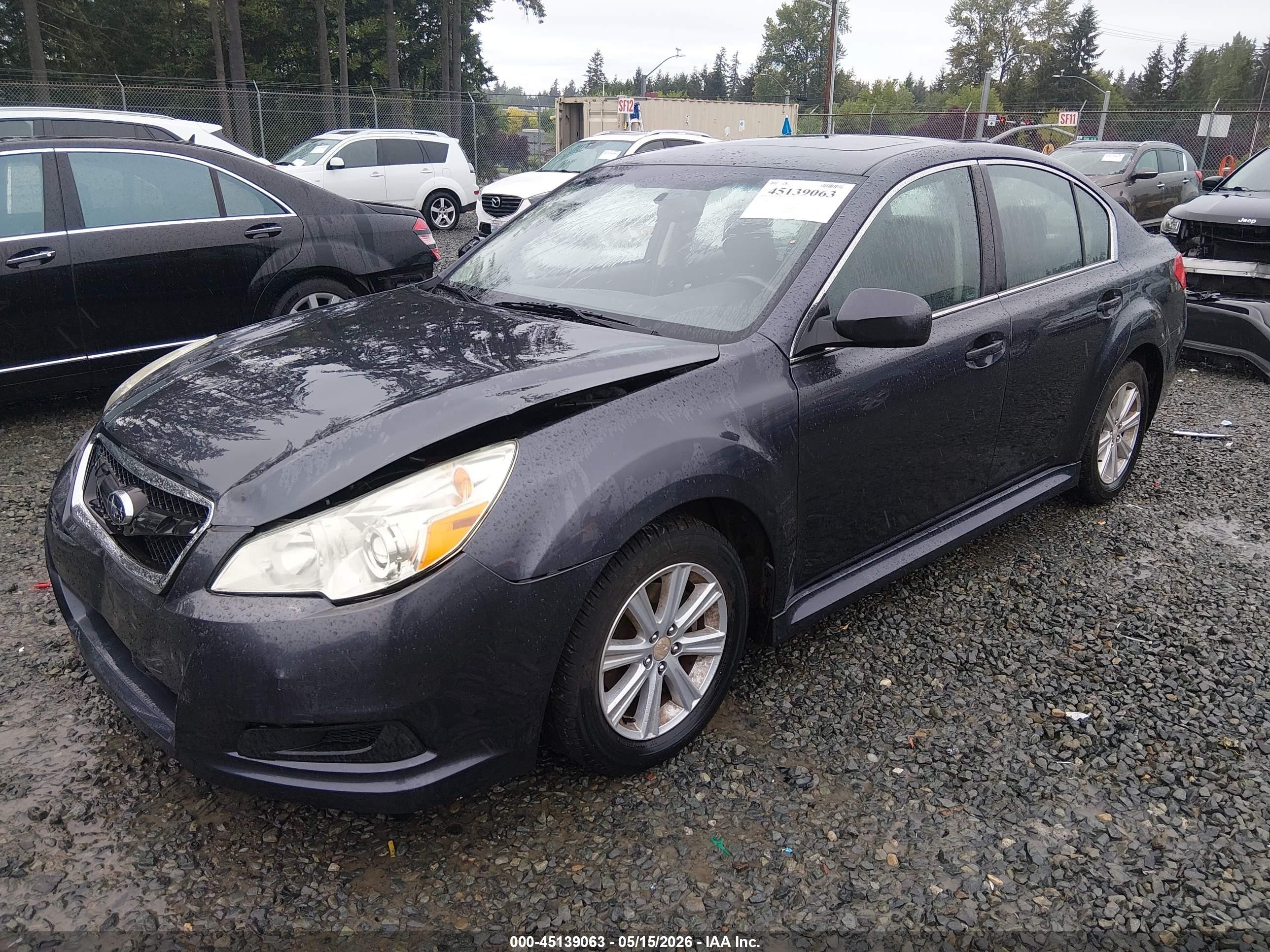 2010 Subaru Legacy 2.5i Premium Серый vin: 4S3BMBG60A3222119