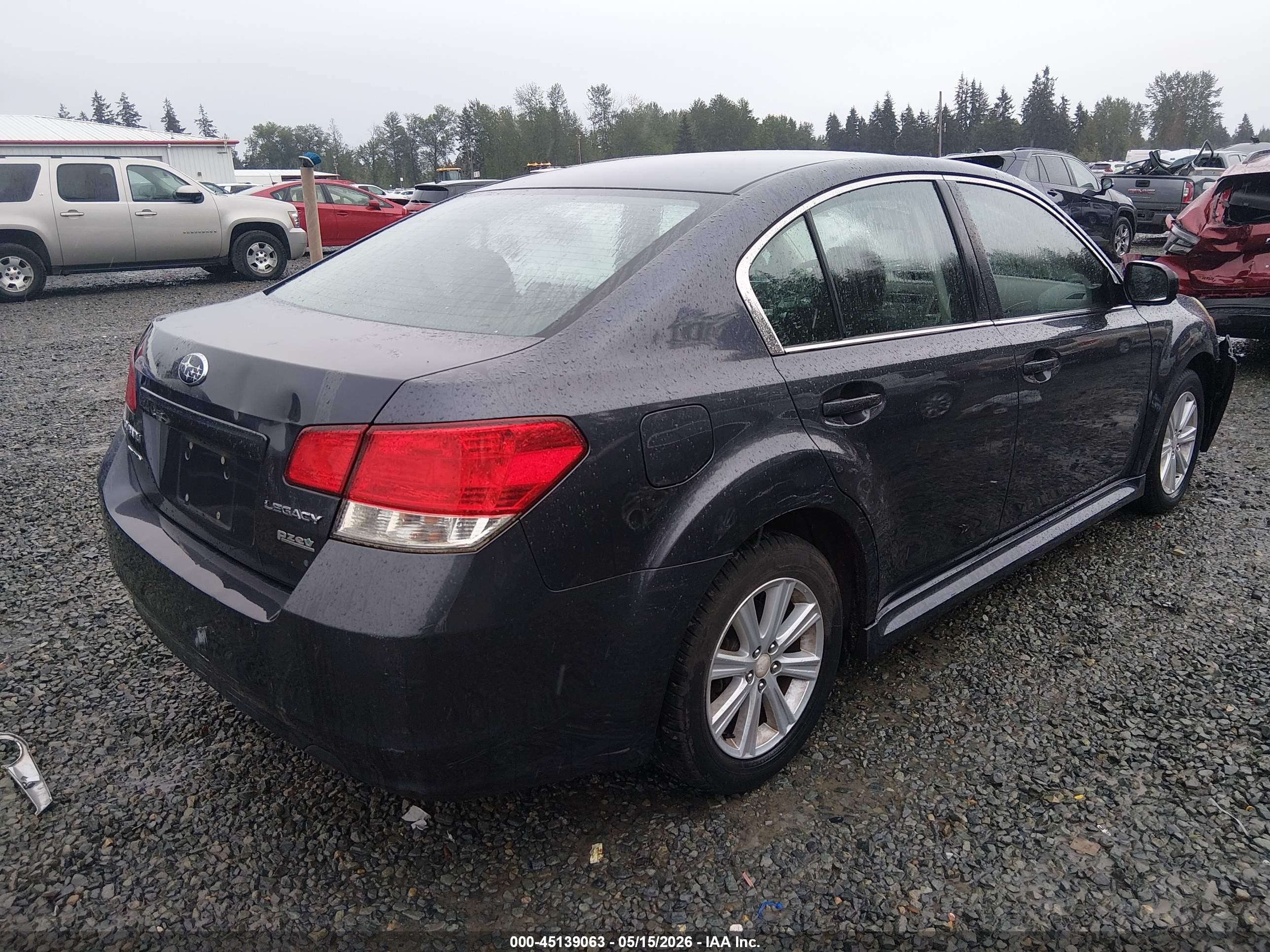 2010 Subaru Legacy 2.5i Premium Серый vin: 4S3BMBG60A3222119