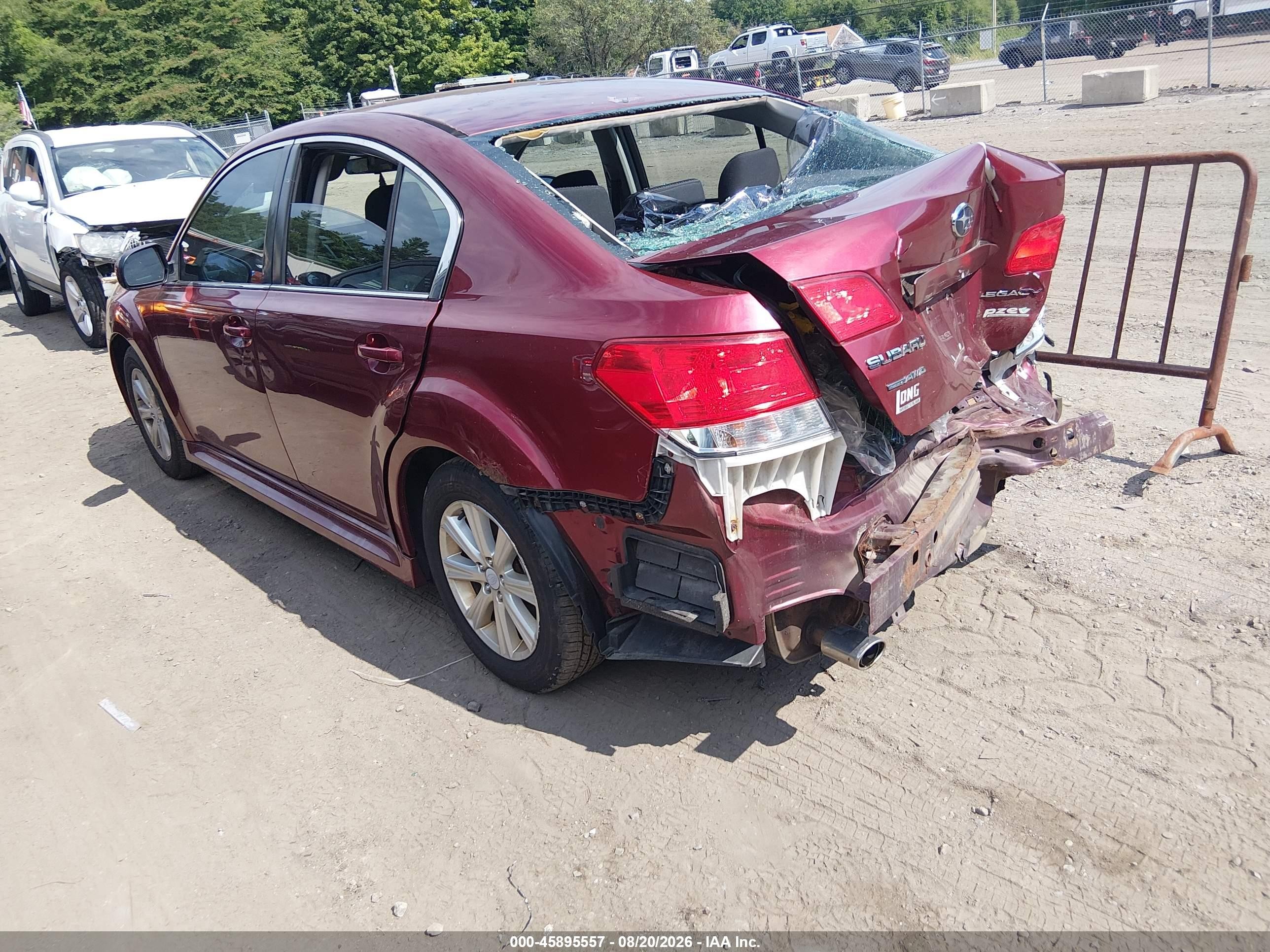 2012 Subaru Legacy 2.5i Premium Red vin: 4S3BMBG61C3011496